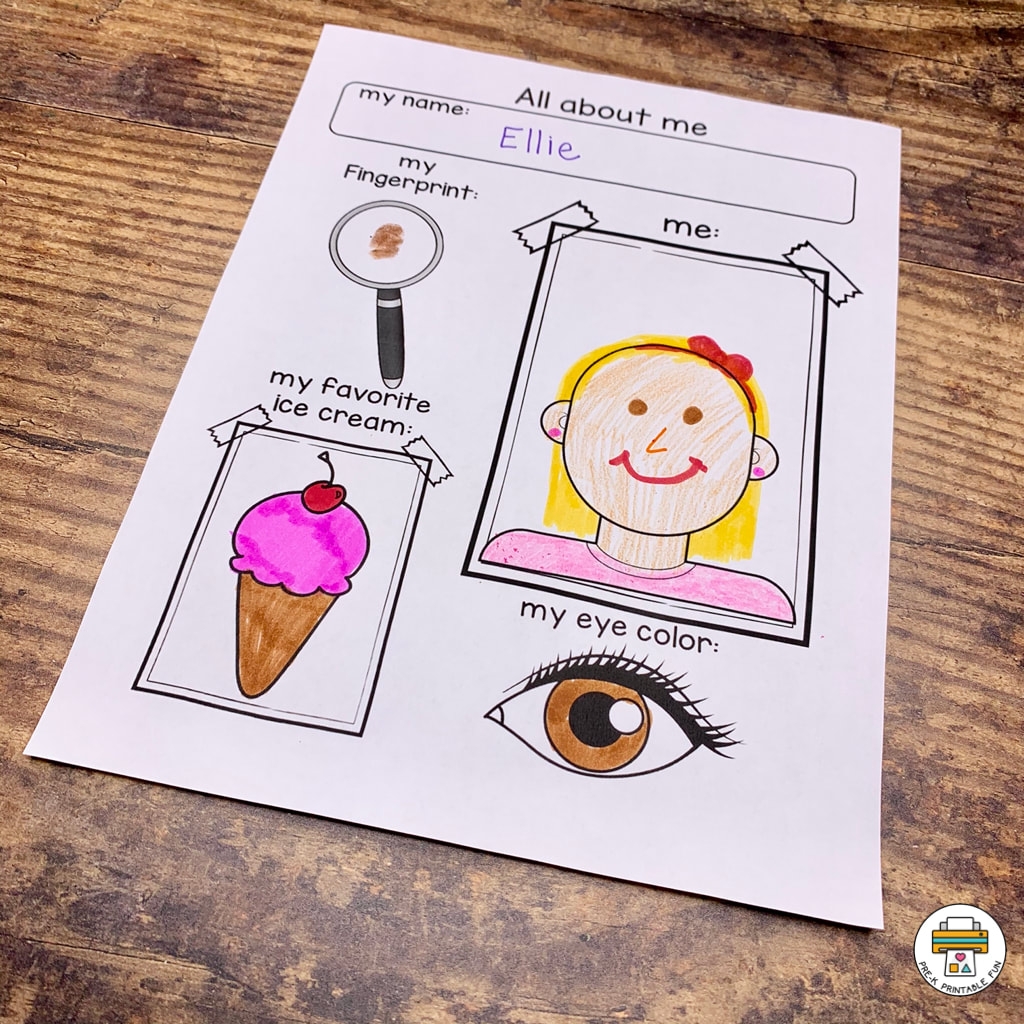All About Me Activity Pack