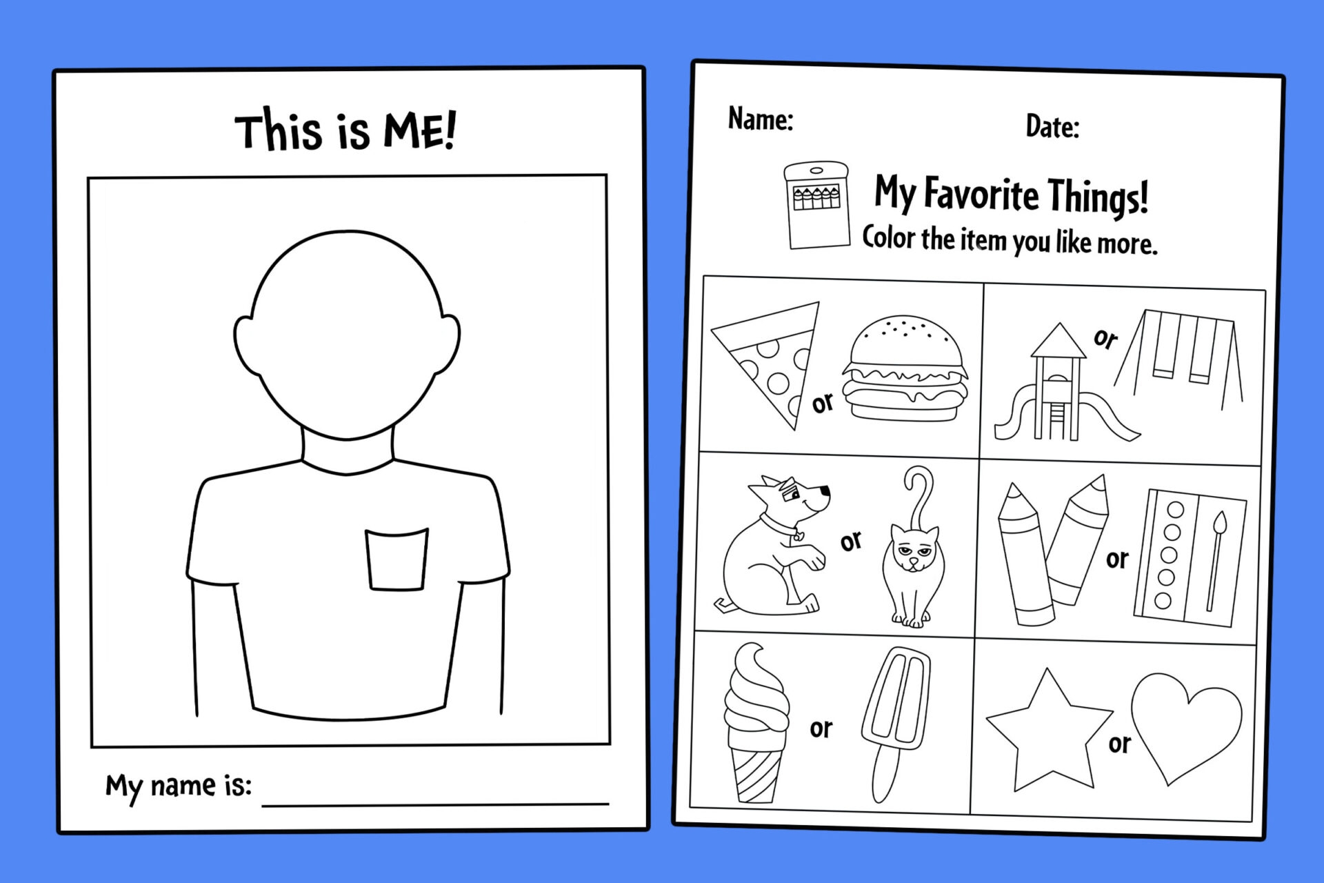 All About ME Free Printable Preschool Activities The Hollydog Blog