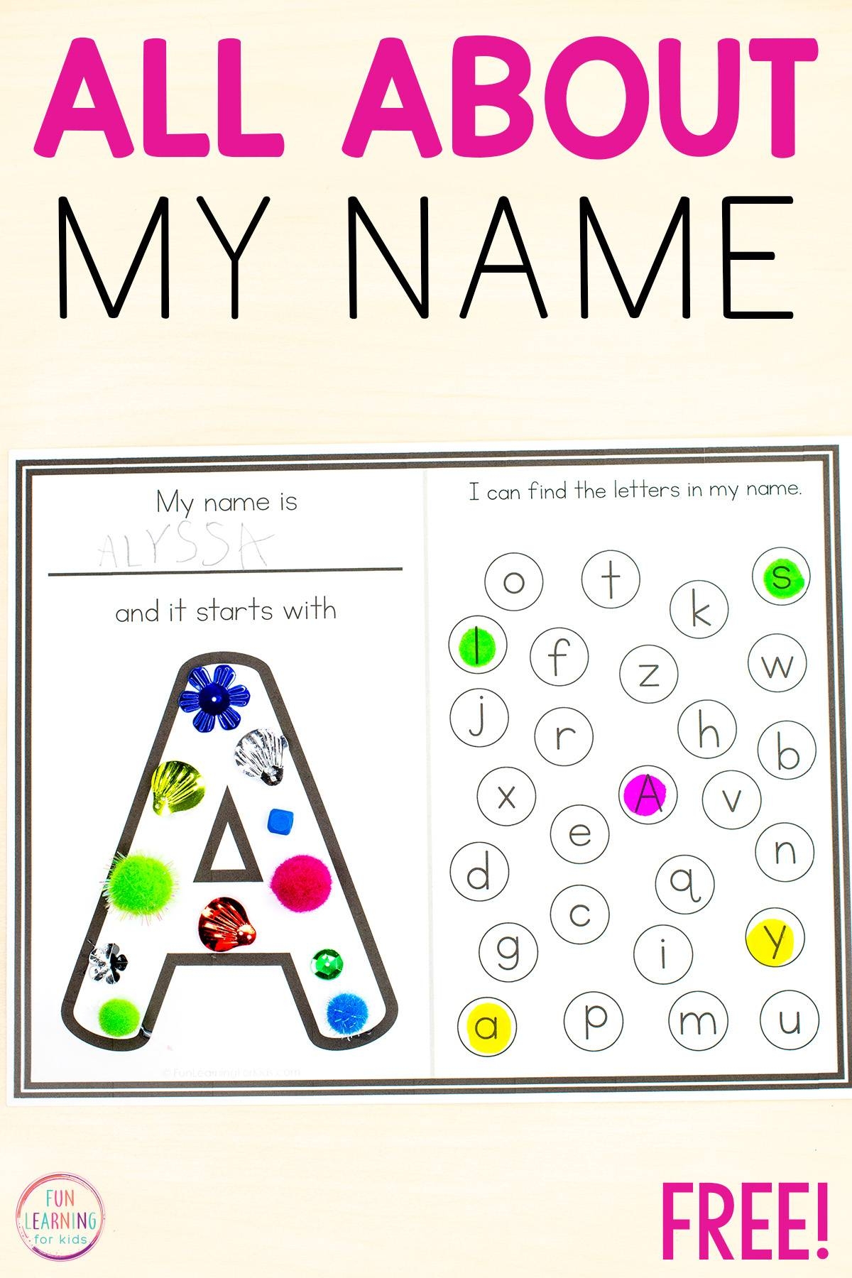 All About Me Name Worksheets Letters In My Name All About Me Name Worksheets Letters In My Name