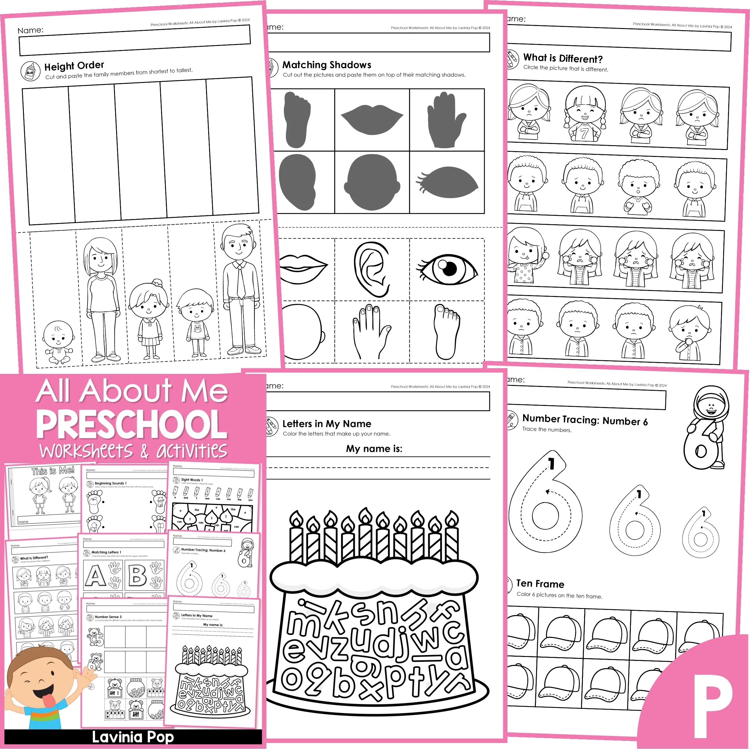 All About Me Preschool Worksheets And Activities No Prep All About Me Preschool Worksheets And Activities No Prep