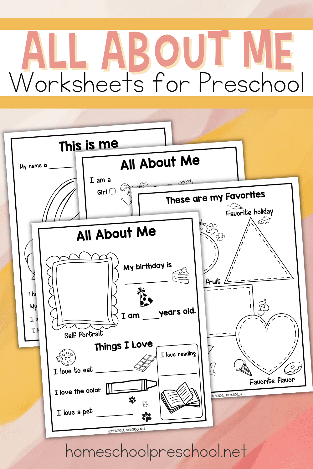 All About Me Preschool Worksheets Learn And Explore