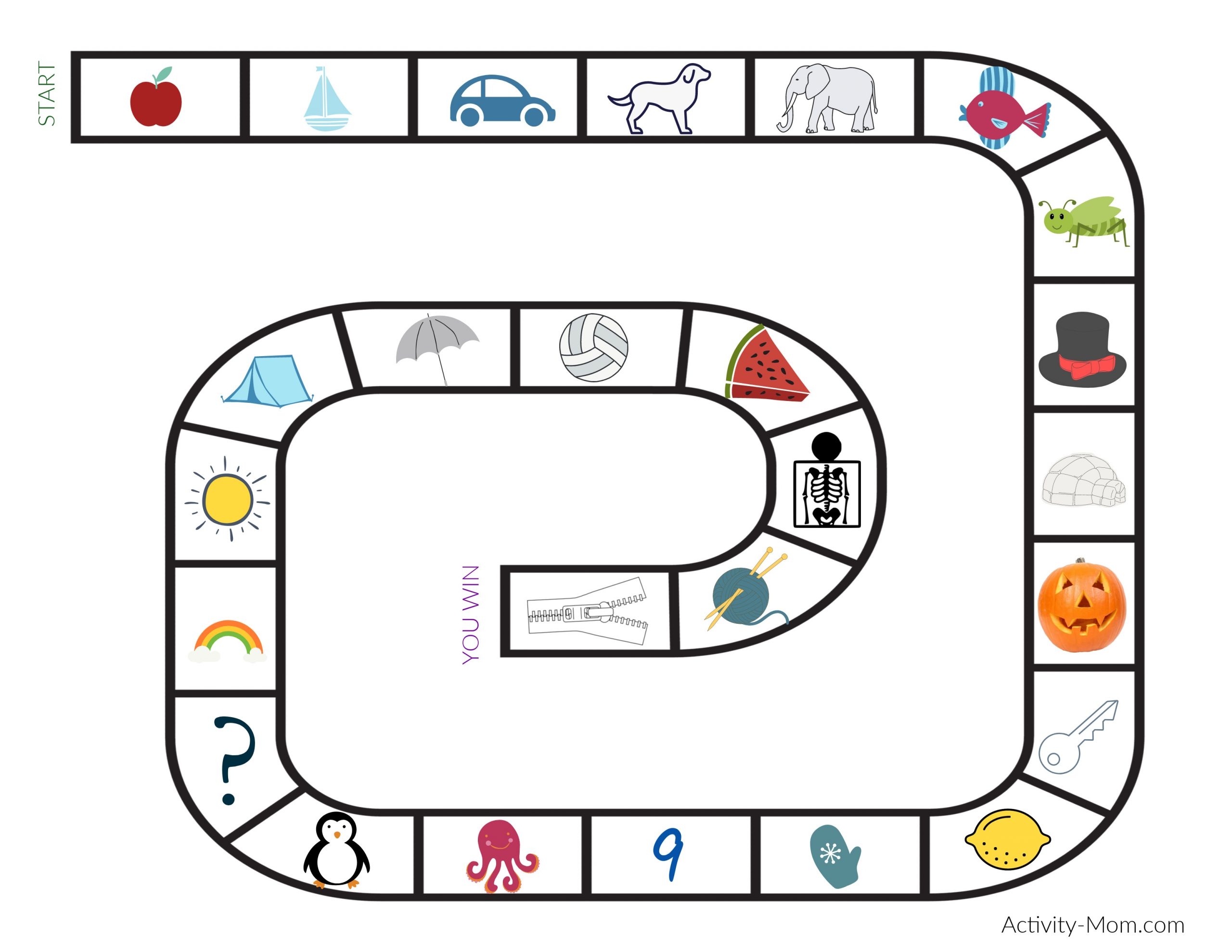 Alphabet Board Game Printable The Activity Mom