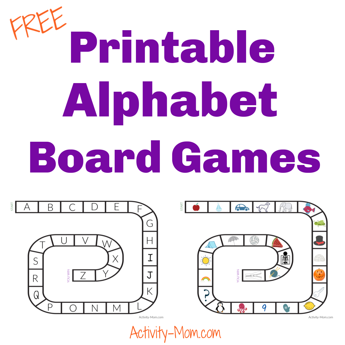 Alphabet Board Game Printable The Activity Mom Alphabet Board Game Printable The Activity Mom