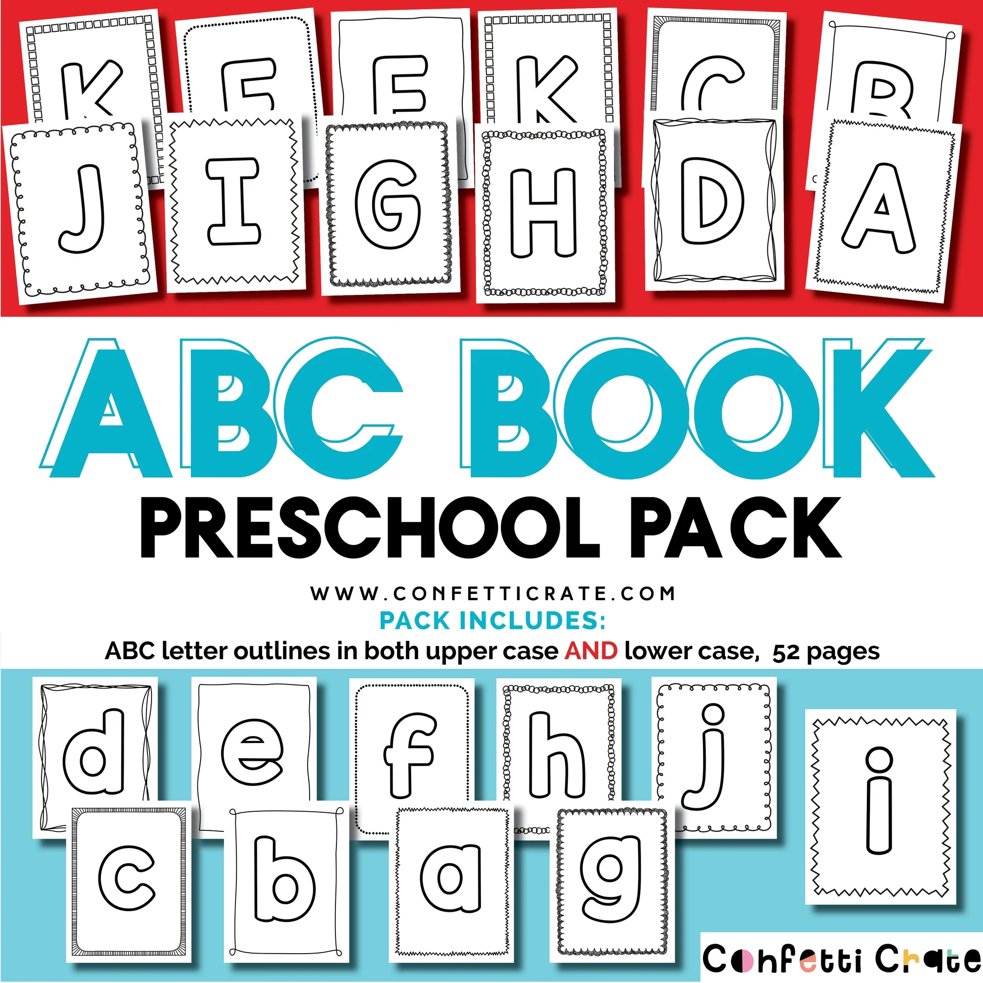 Alphabet Books In Upper And Lower Case Printable PDF Confetti Crate Alphabet Books In Upper And Lower Case Printable PDF Confetti Crate