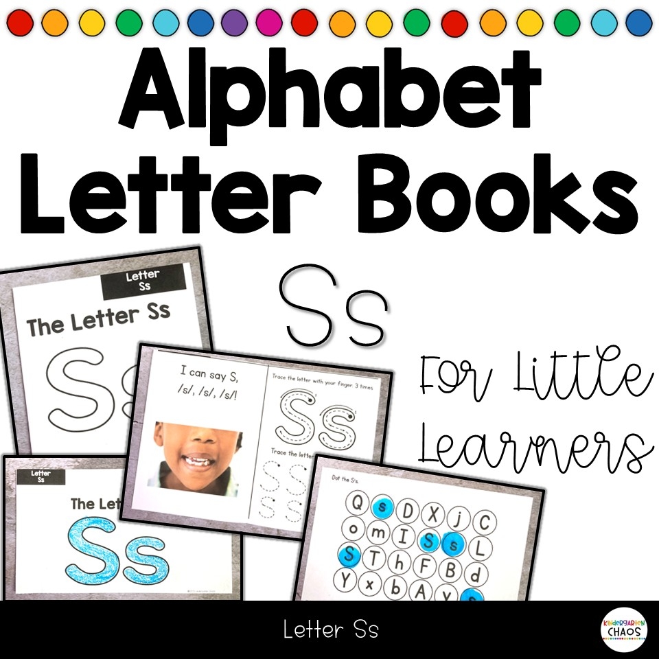 Alphabet Books Letter Ss Trace Write Beginning Sound Kindergarten Chaos