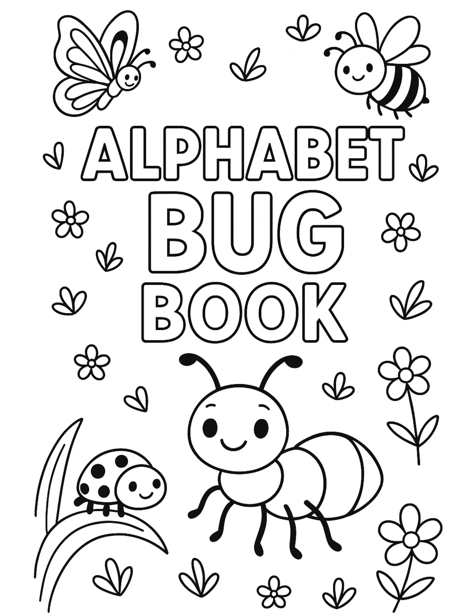 Alphabet Bug Coloring Pages A Z Insect Coloring Sheets Kids Printable Activity Instant Download Educational Nature Coloring Book Etsy