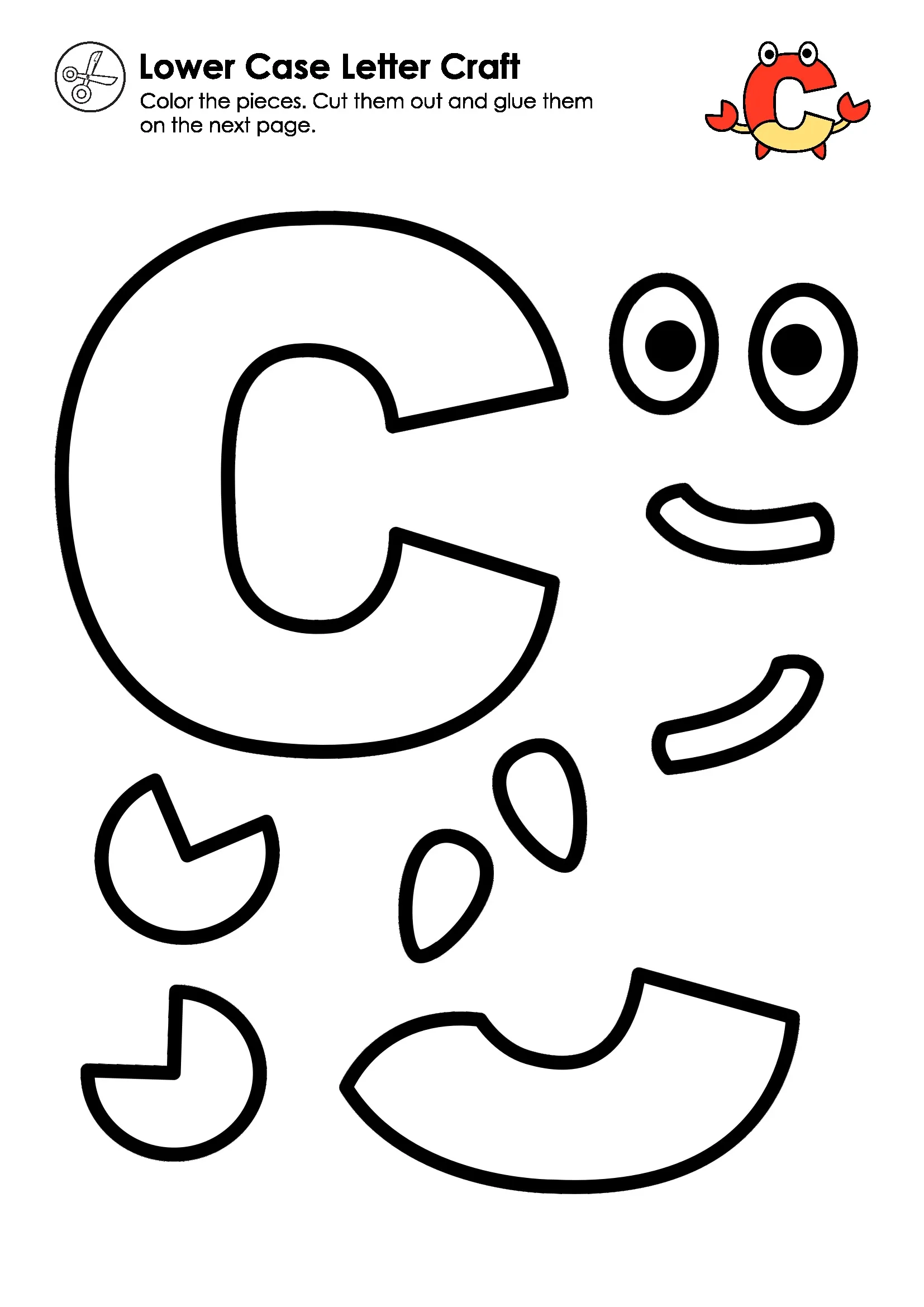 Alphabet Cut And Paste Crafts Uppercase And Lowercase A Z