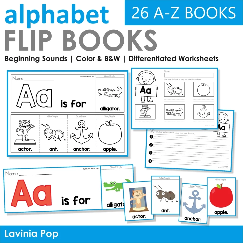 Alphabet Flip Books For Preschool And Kindergarten In My World