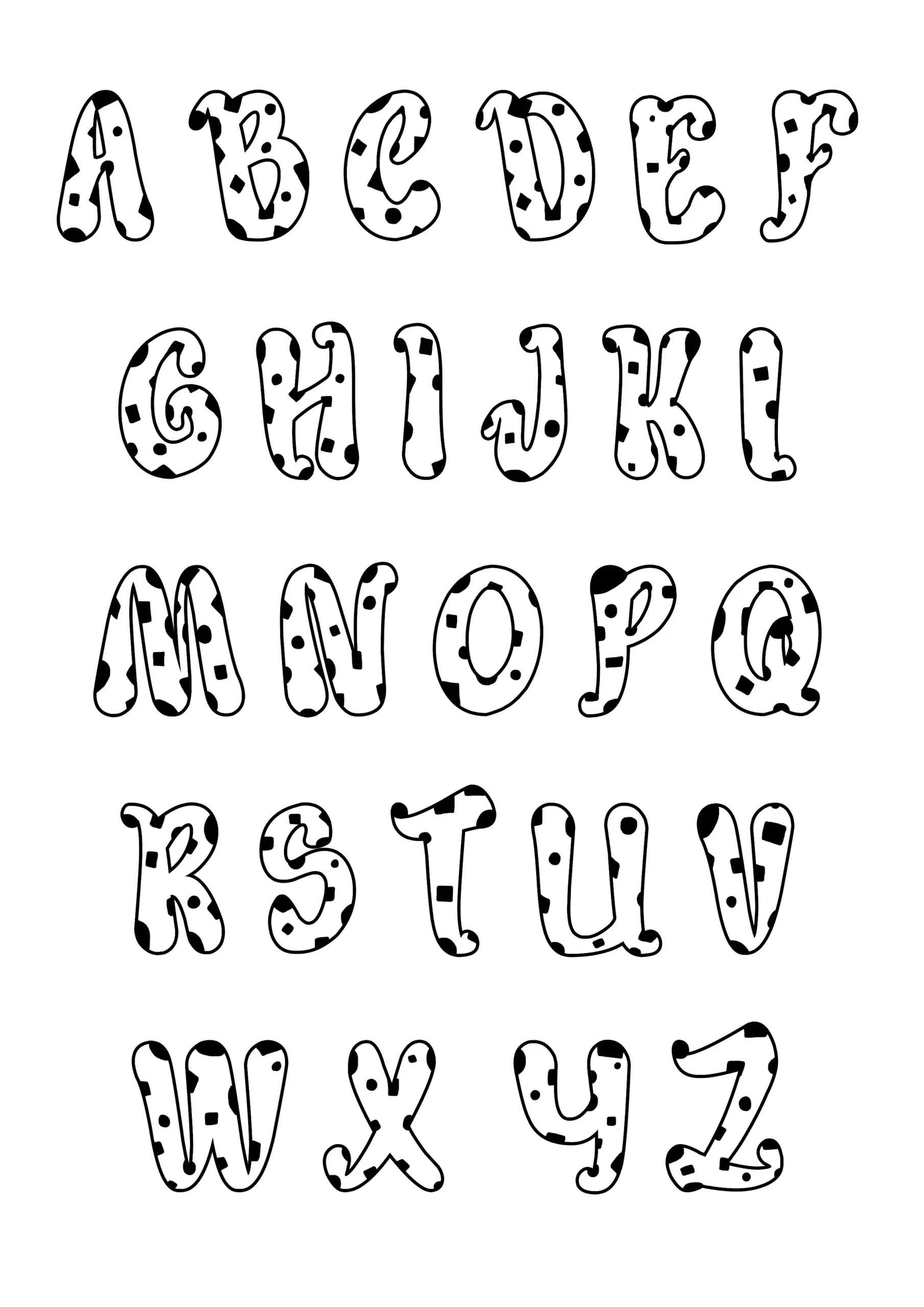 Alphabet Free To Color For Children From A To Z Alphabet Coloring Pages Alphabet Free To Color For Children From A To Z Alphabet Coloring Pages