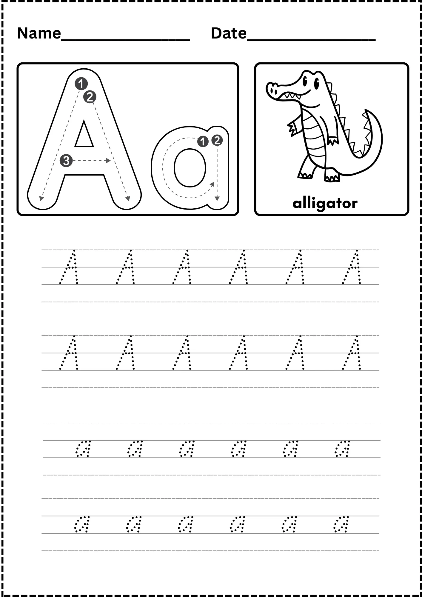 Alphabet Tracing Worksheets For Kindergarten