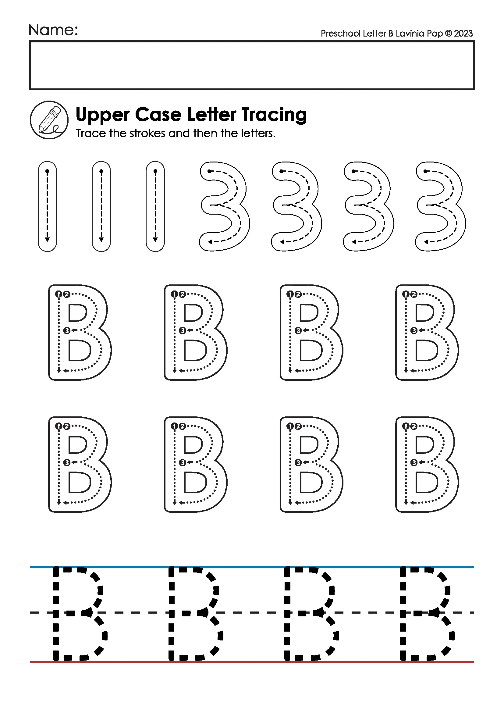 Alphabet Tracing Worksheets For Preschool And Kindergarten