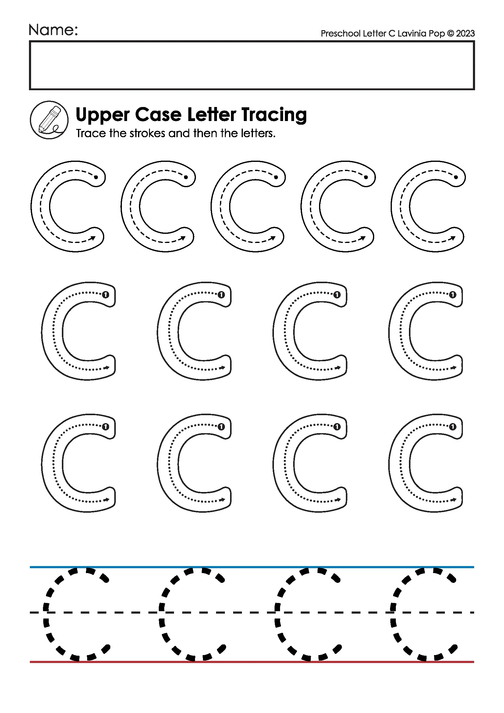 Alphabet Tracing Worksheets For Preschool And Kindergarten