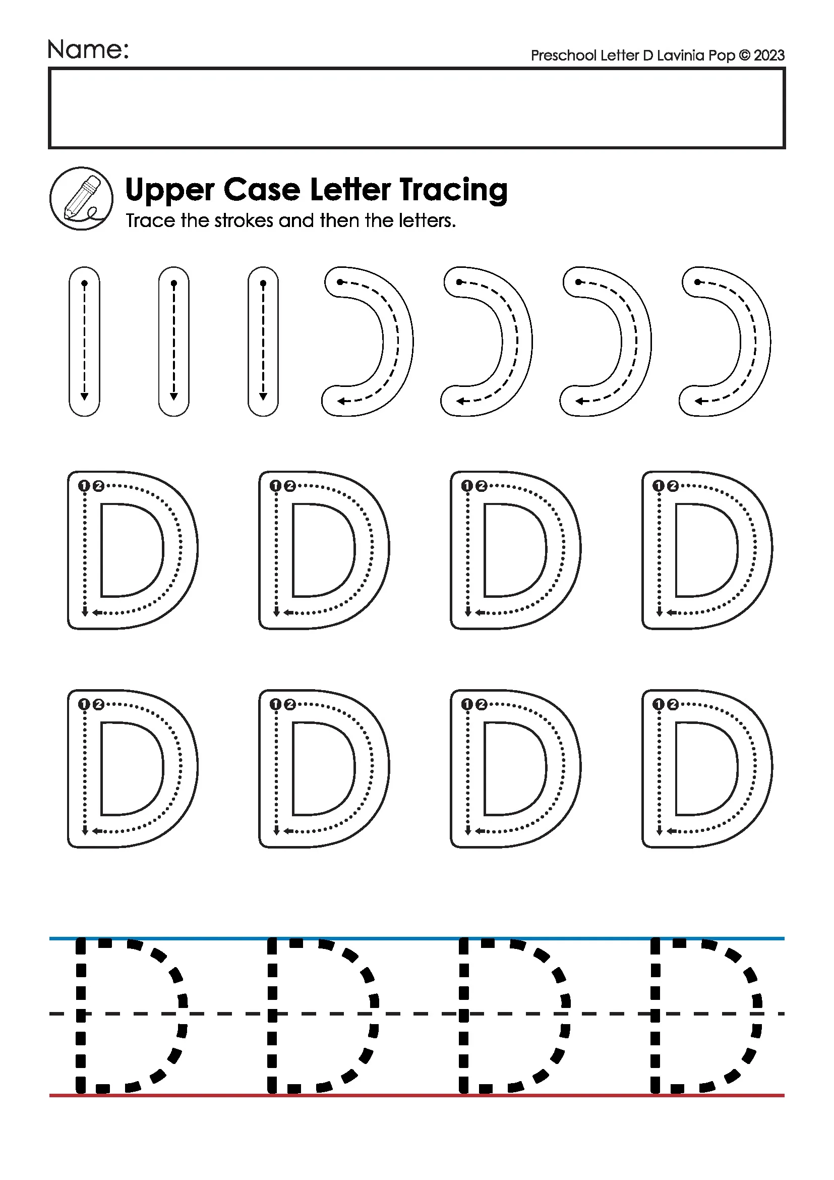 Alphabet Tracing Worksheets For Preschool And Kindergarten