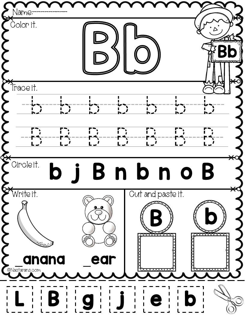 Alphabet Worksheets A Z For Kindergarten