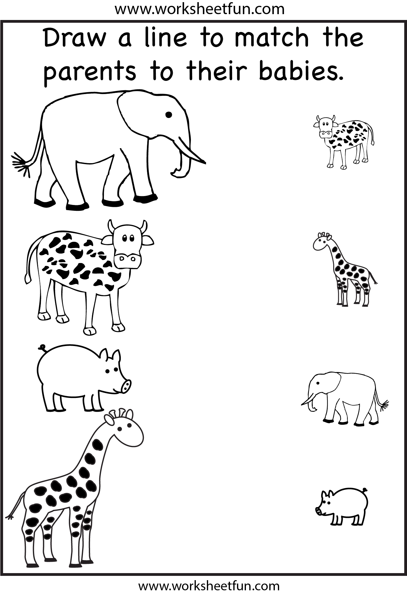 Animal Parents And Babies Match The Parents 2 Worksheets FREE Printable Worksheets Worksheetfun Animal Parents And Babies Match The Parents 2 Worksheets FREE Printable Worksheets Worksheetfun