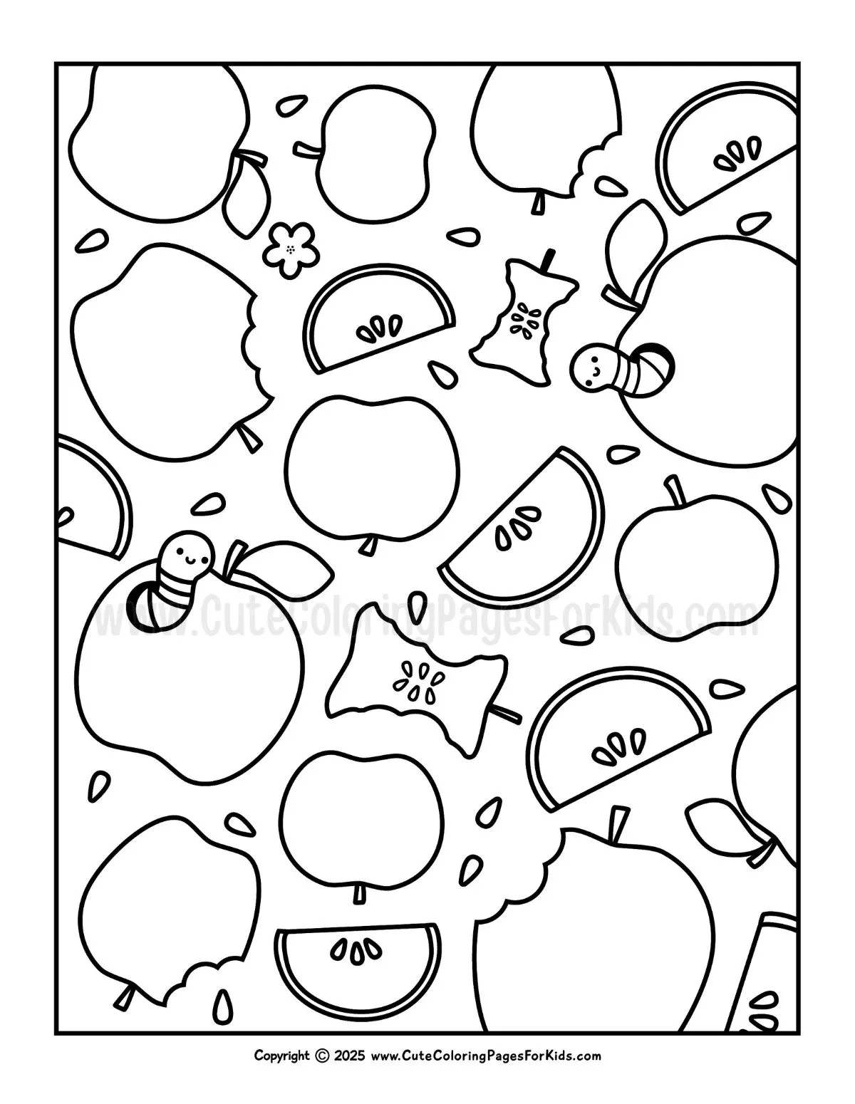 Apple Coloring Pages Free Printables Cute Coloring Pages For Kids