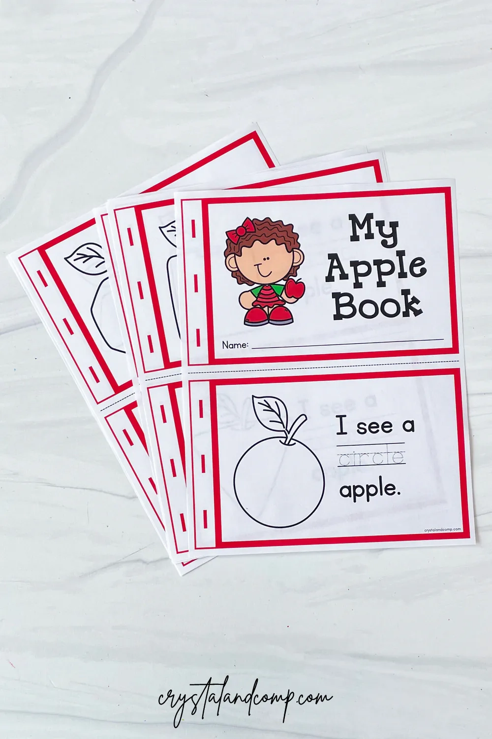 Apple Printable Book CrystalandComp