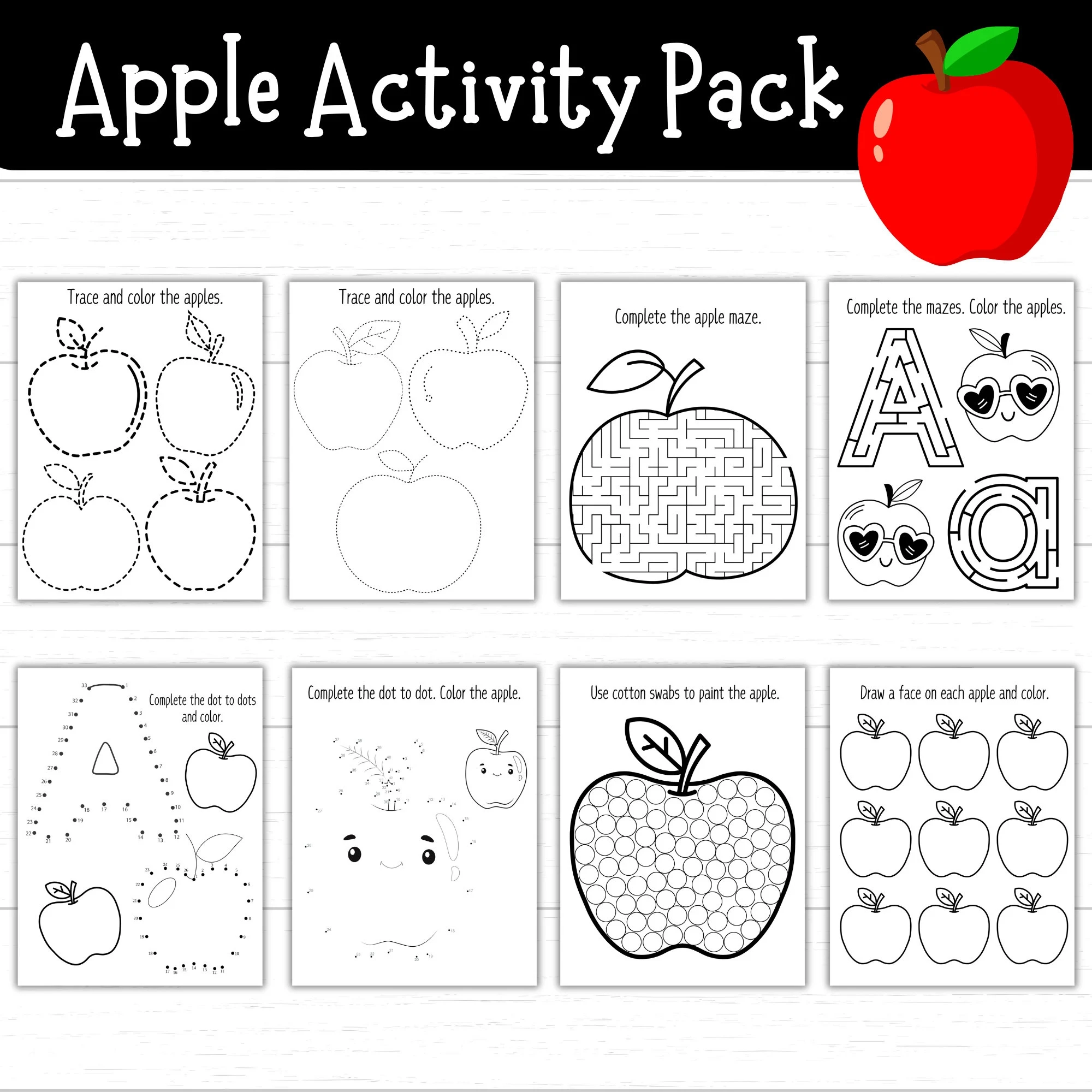 Apple Worksheets For Kids Printable Fruit Activity Pack Coloring Pages And Games Fall Fun Preschool And Kindergarten Theme Study Unit Etsy Apple Worksheets For Kids Printable Fruit Activity Pack Coloring Pages And Games Fall Fun Preschool And Kindergarten Theme Study Unit Etsy