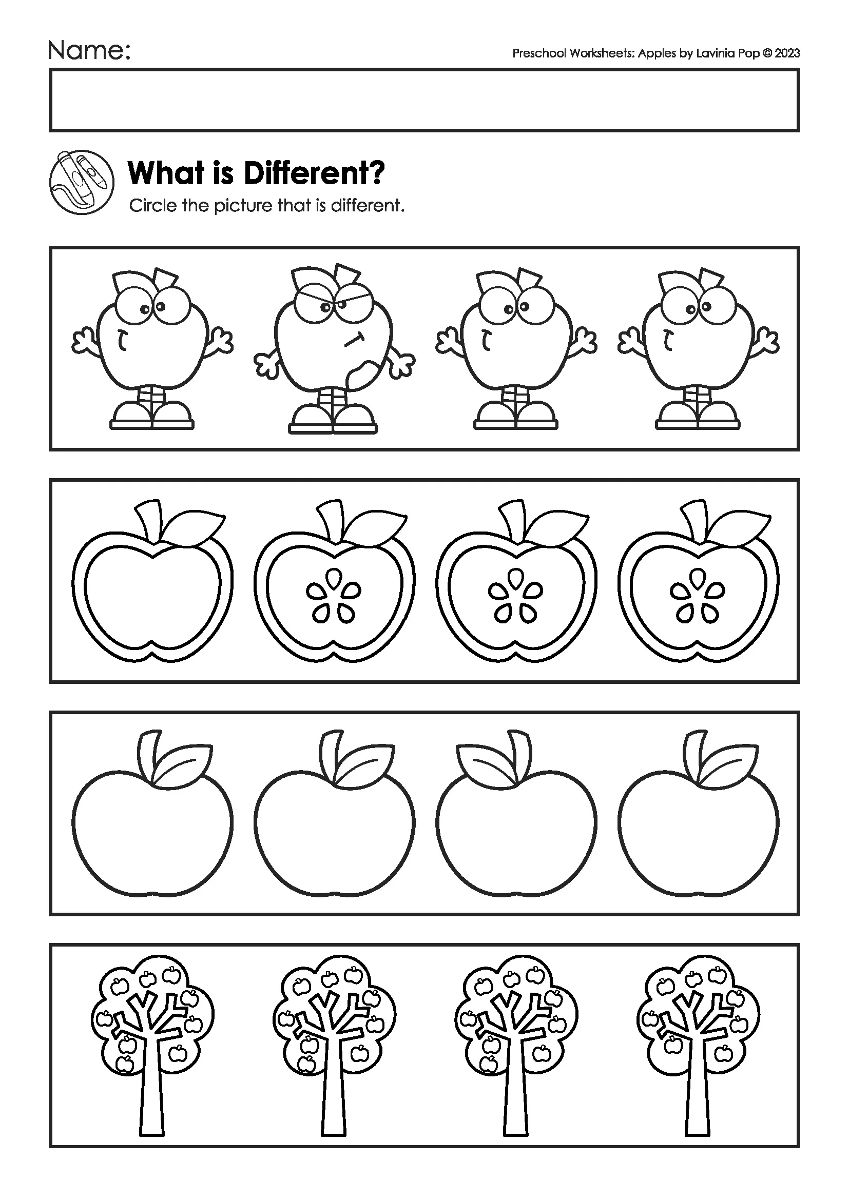 Apples Preschool Worksheets And Activities No Prep