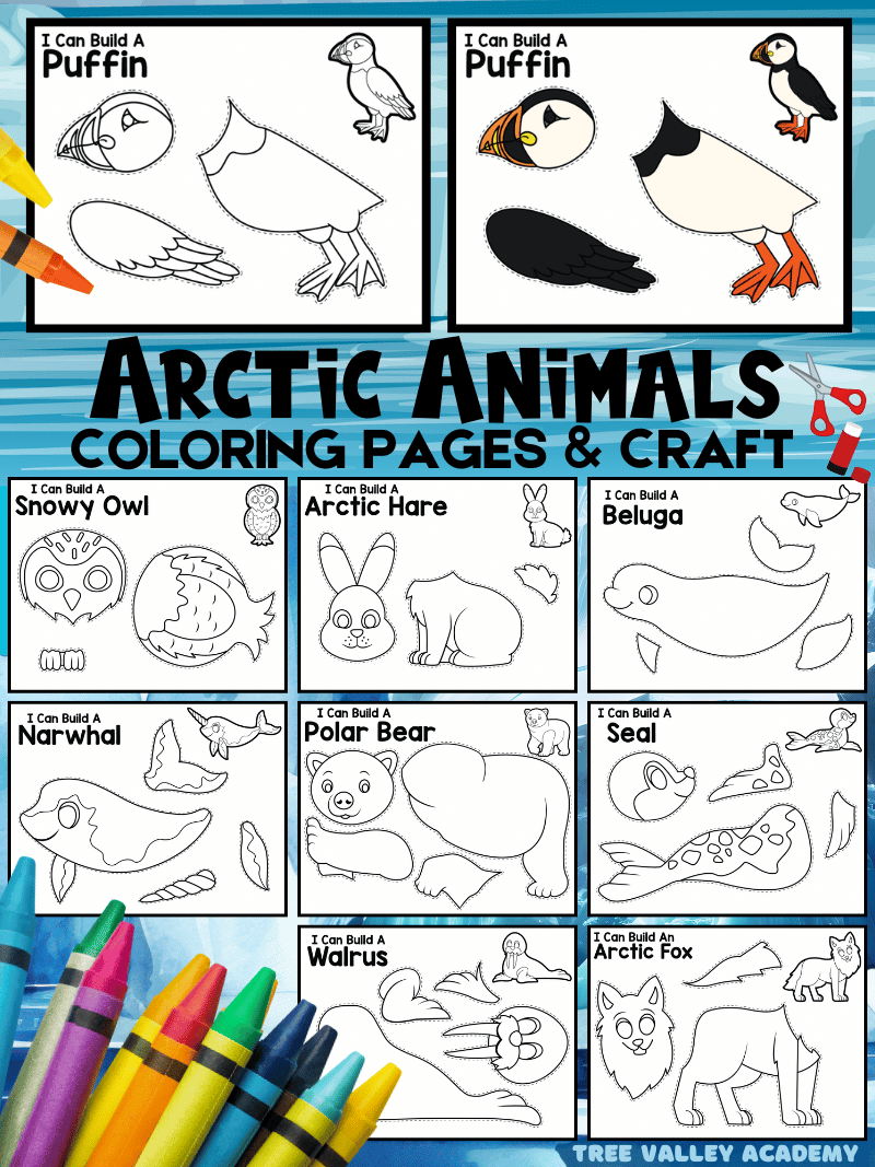 Arctic Animals Cut And Paste Craft Tree Valley Academy