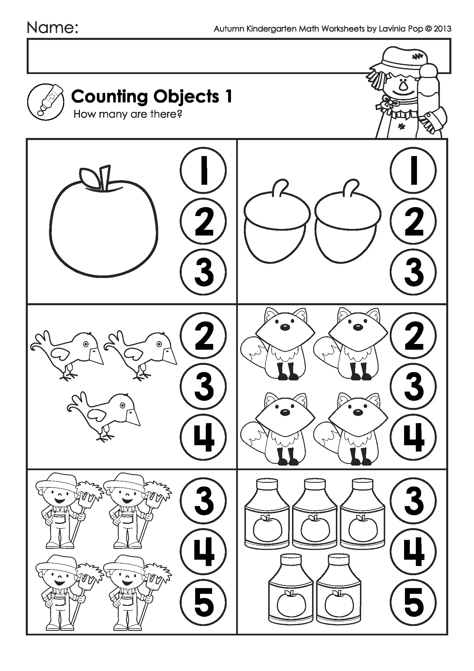 Autumn Fall Kindergarten Math Worksheets And Activities Autumn Fall Kindergarten Math Worksheets And Activities