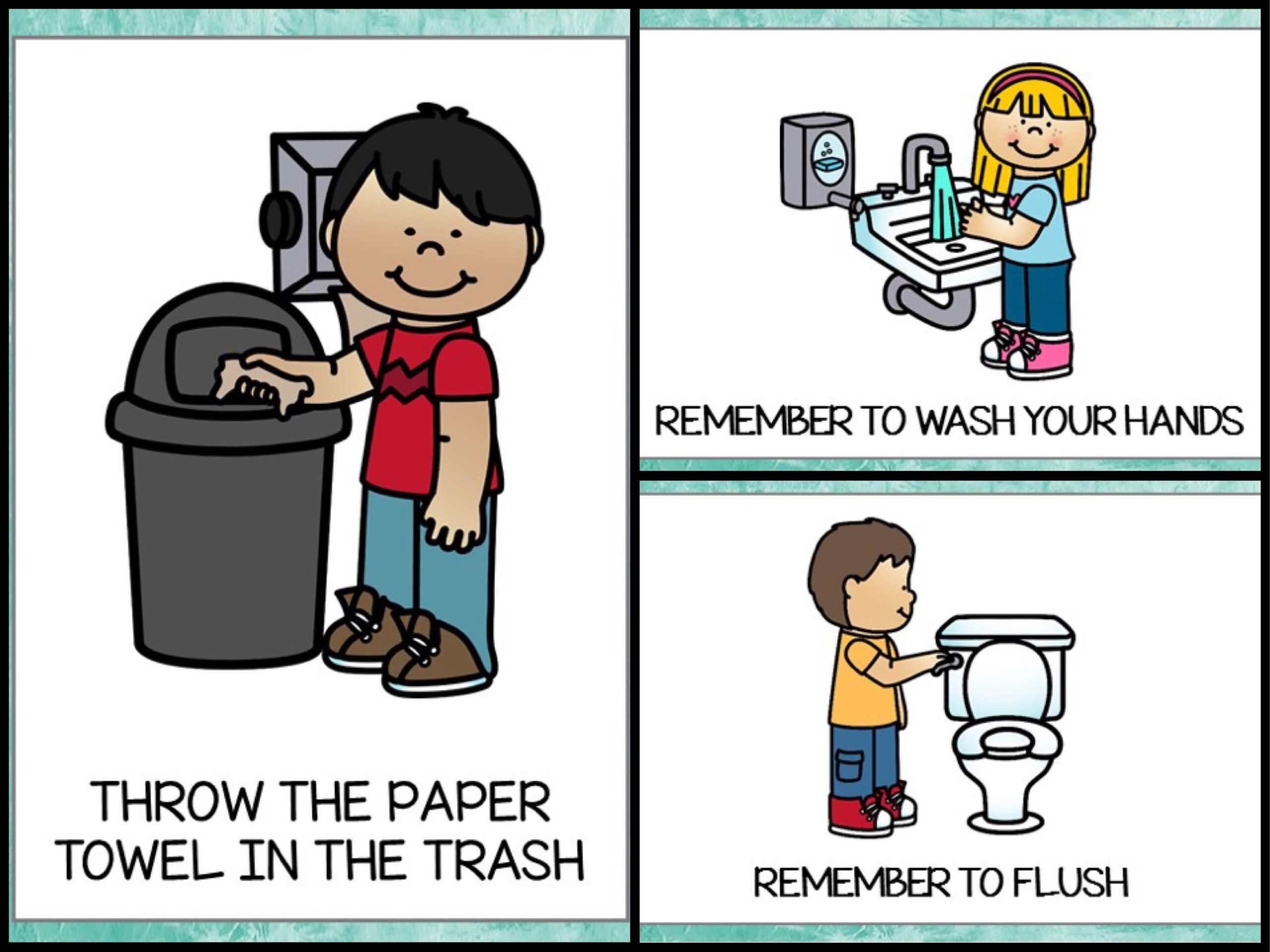 Bathroom Posters Free Printable Teach Junkie Bathroom Posters Free Printable Teach Junkie
