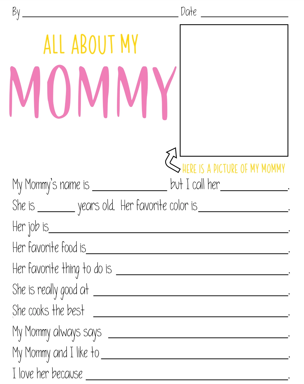 Best Free Printable Mother s Day Questionnaire For Kids All About My Mom Best Free Printable Mother s Day Questionnaire For Kids All About My Mom