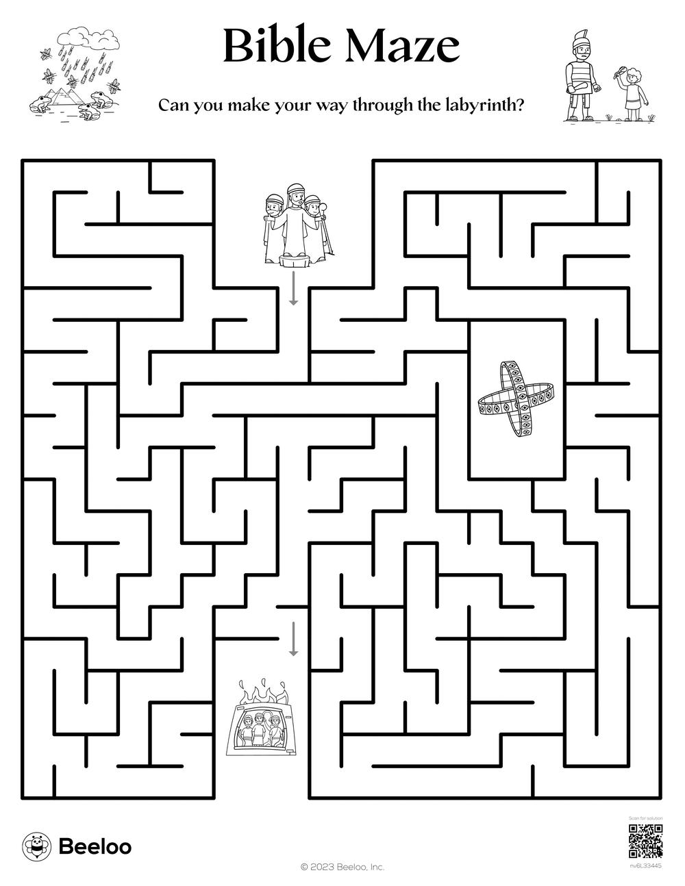 Bible Maze Beeloo Printable Crafts And Activities For Kids Bible Maze Beeloo Printable Crafts And Activities For Kids
