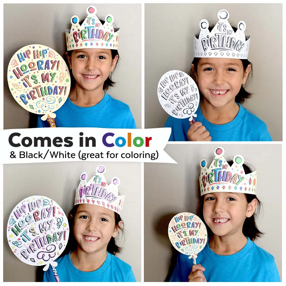 Birthday Crown And Balloon Printable Kit Ministering Printables