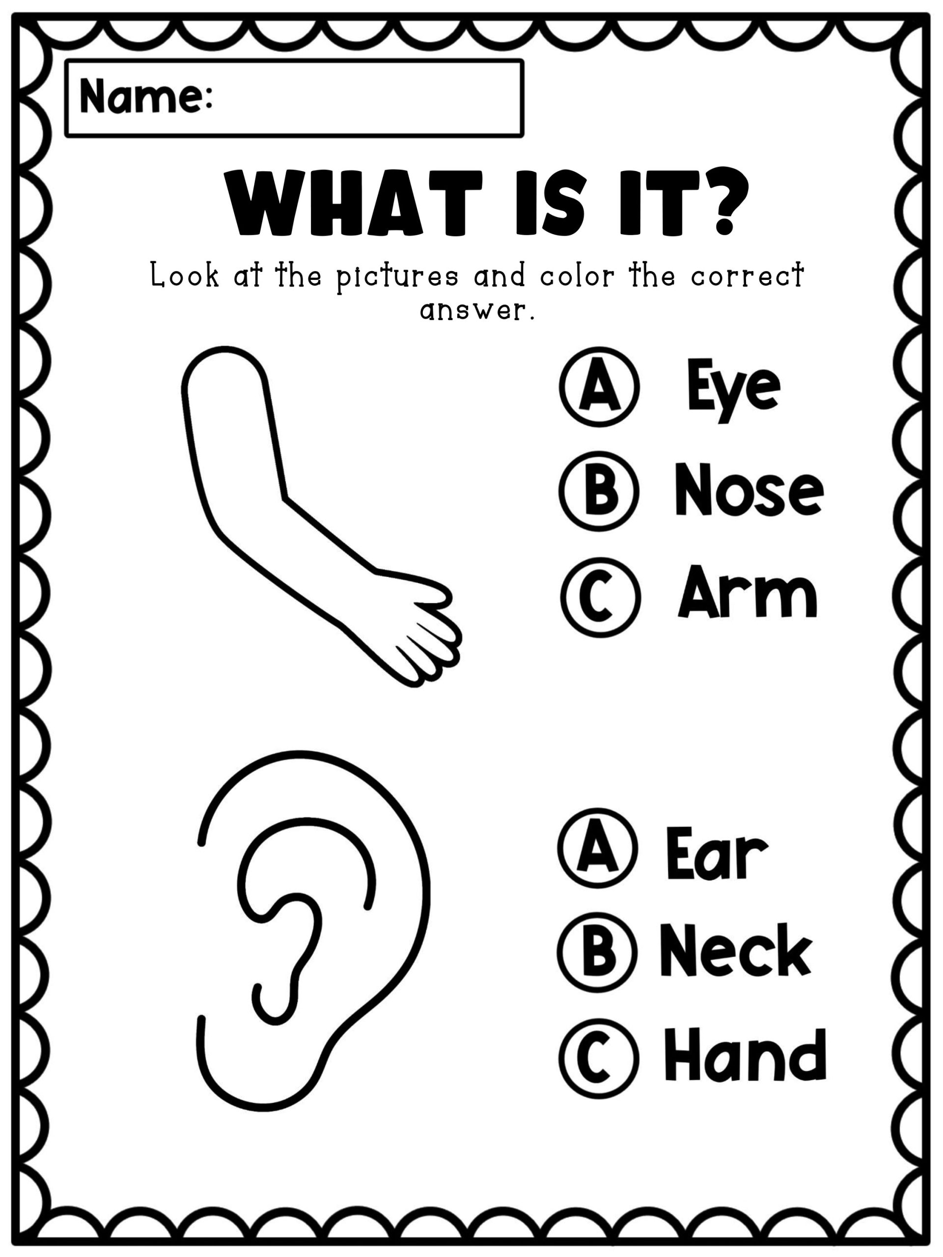 Body Parts Worksheets For Kids Made By Teachers Body Parts Worksheets For Kids Made By Teachers