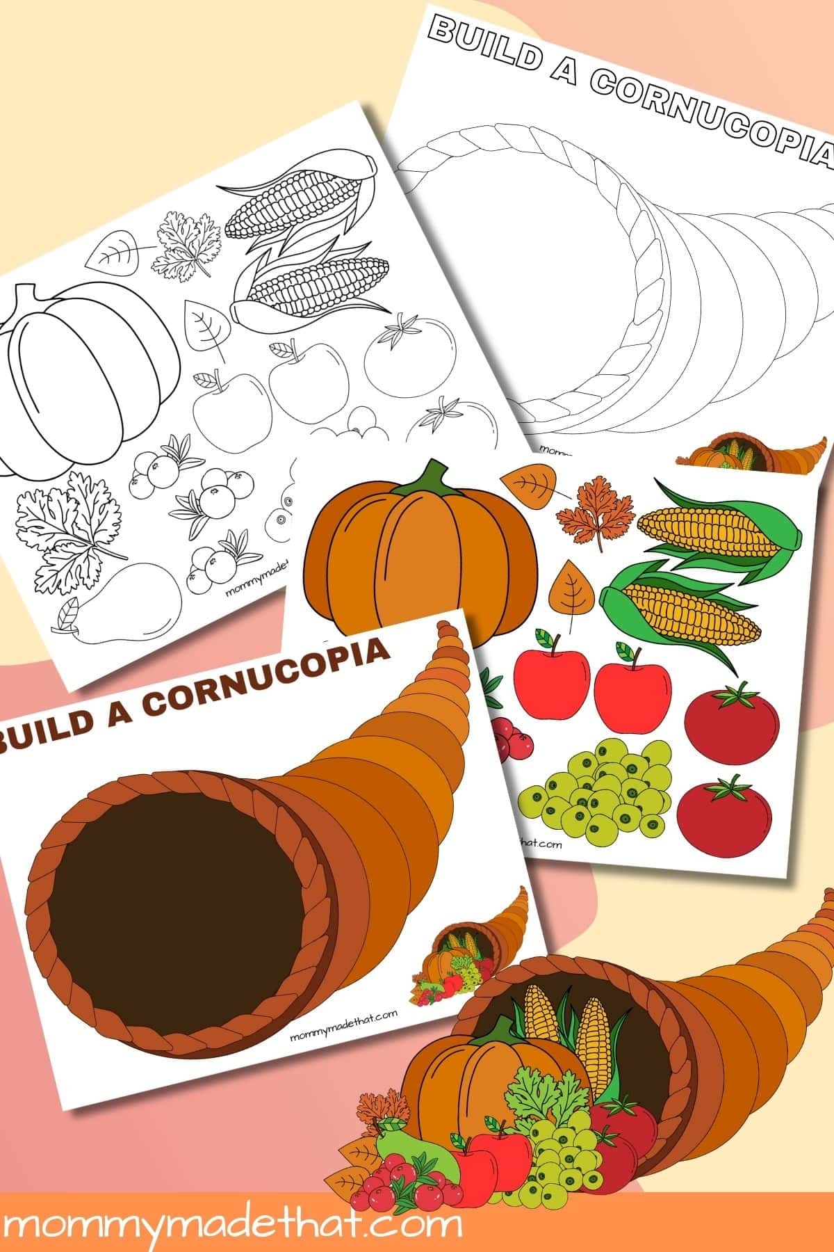 Build A Cornucopia Free Printable Craft Build A Cornucopia Free Printable Craft