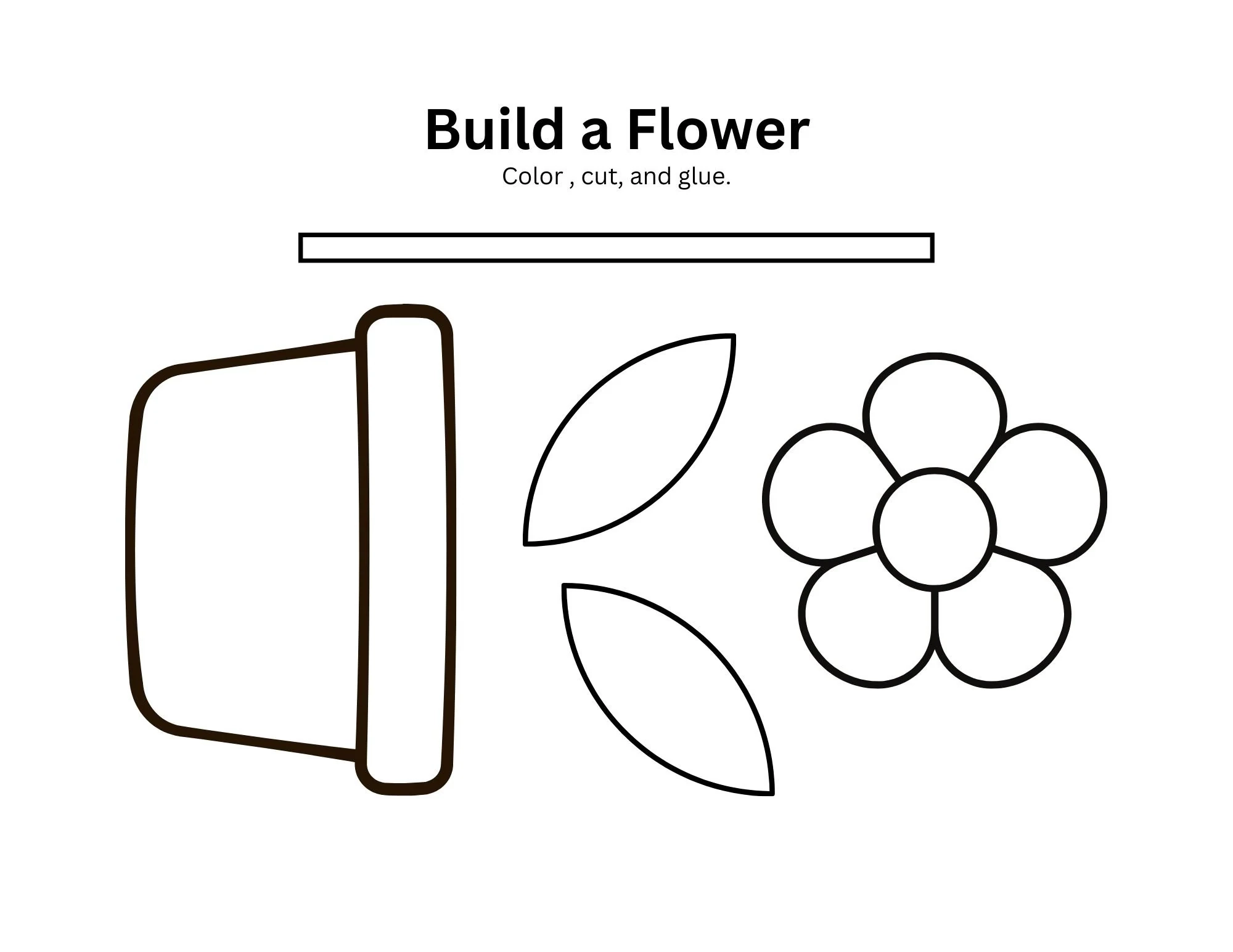 Build A Flower Craft Printable Spring Craft For Kids Plant Life Cycle Science Activity Etsy