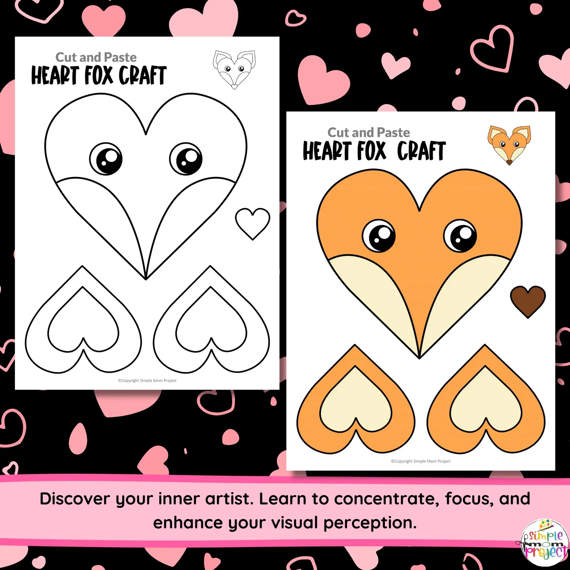 Build a Heart Fox Craft Printable Cut Paste Activity For Kids Simple Mom Project Store Build a Heart Fox Craft Printable Cut Paste Activity For Kids Simple Mom Project Store