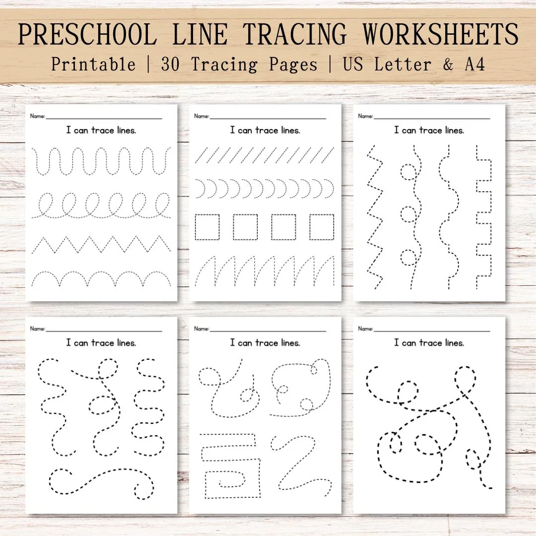 Buy Preschool Tracing Worksheets Pre k Tracing Worksheets Tracing Pages For Kindergarten Pre writing Practice Handwriting Practice Printable Online In India Etsy