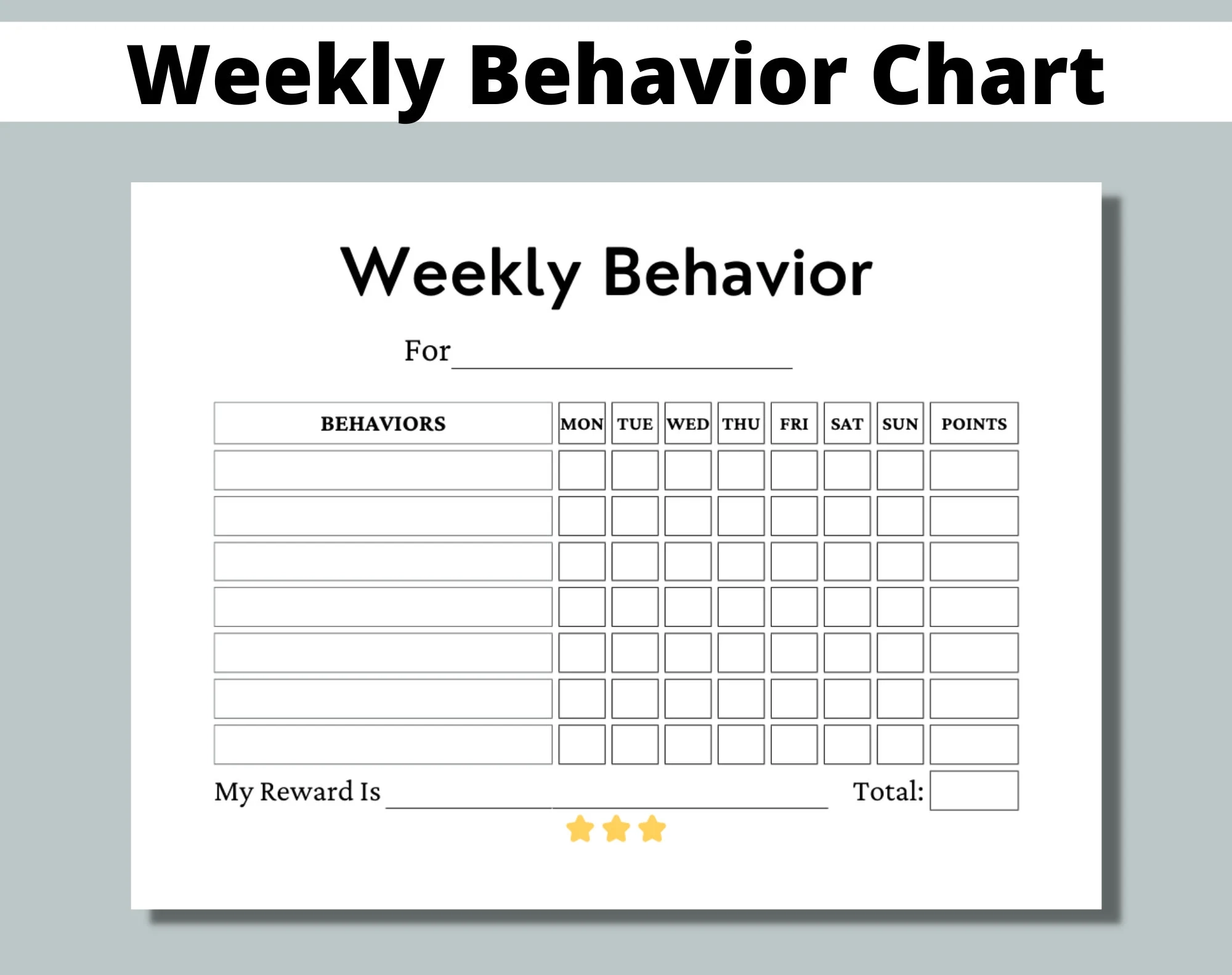 Buy Weekly Behavior Chart Printable For Kids Students Classroom Preschool Kindergarten Home Points Reward Chart Sticker Chart Online In India Etsy Buy Weekly Behavior Chart Printable For Kids Students Classroom Preschool Kindergarten Home Points Reward Chart Sticker Chart Online In India Etsy