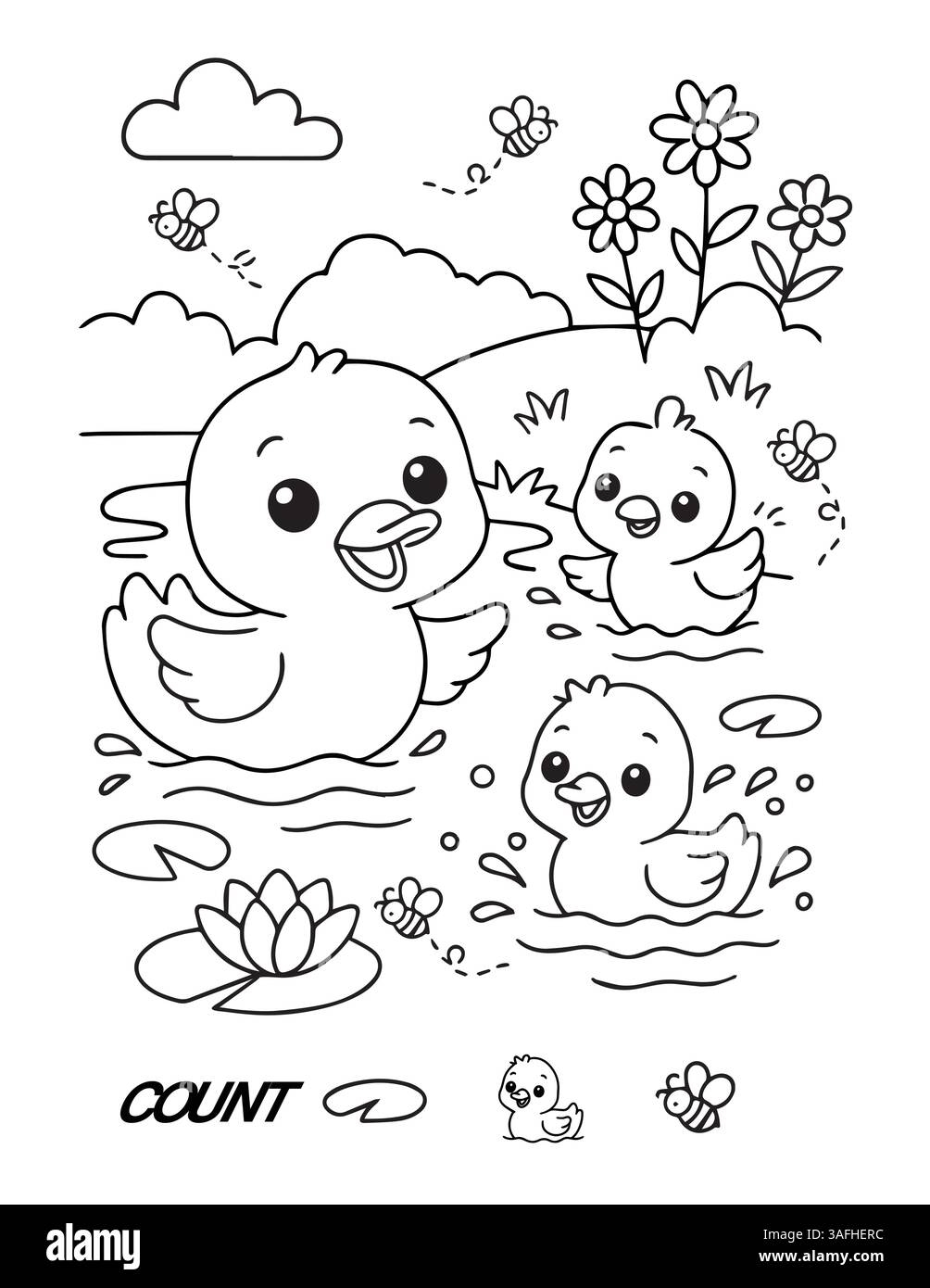 Cartoon Coloring Pages Printable Black And White Stock Photos Images Alamy
