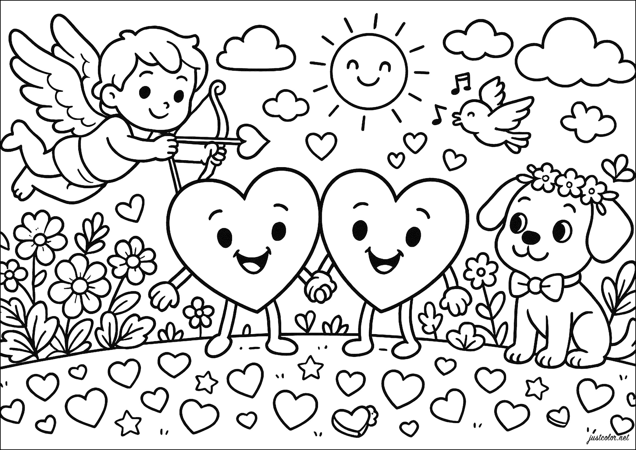 Celebrating Love And Friendship Valentines Day Coloring Pages For Kids Celebrating Love And Friendship Valentines Day Coloring Pages For Kids