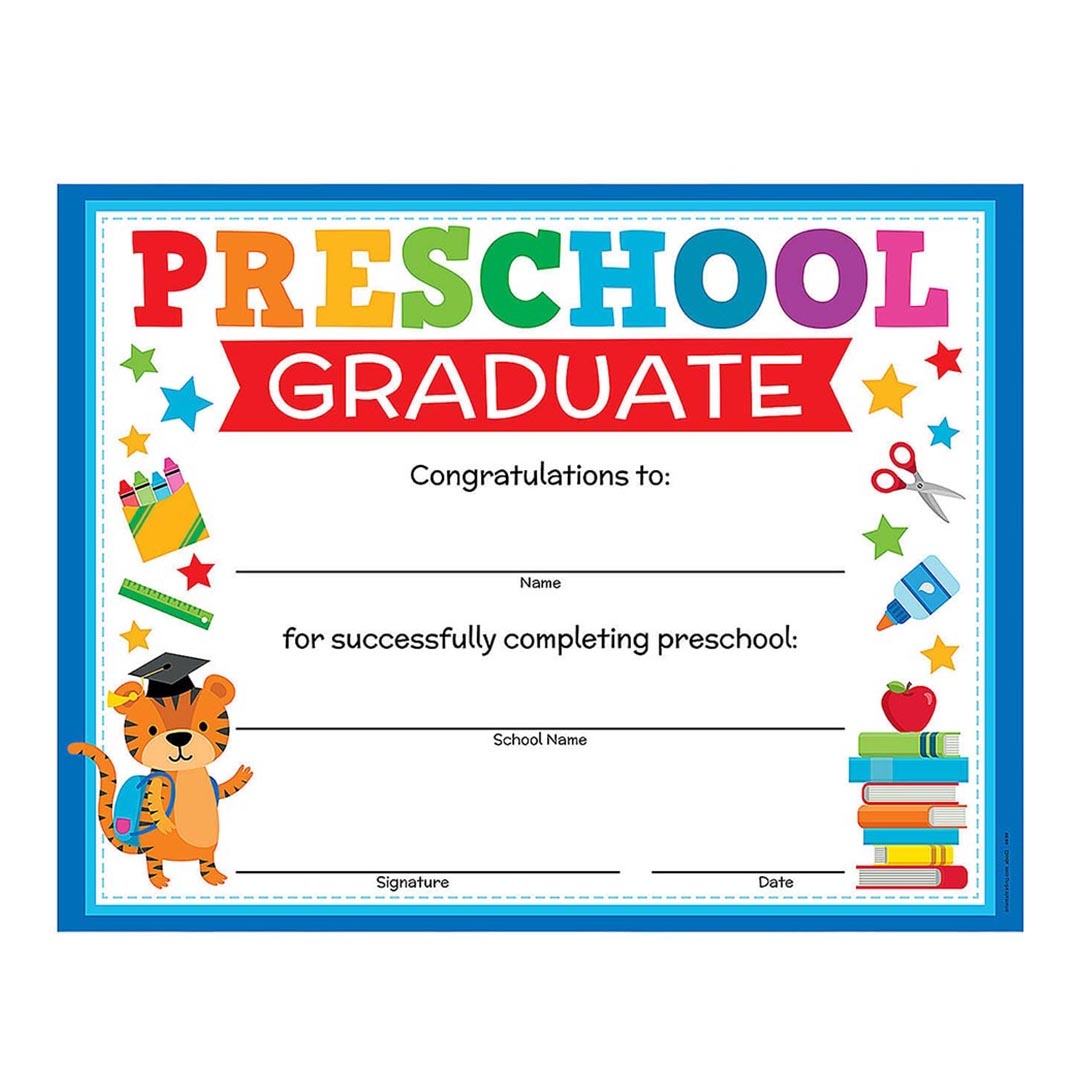 Certificates Preschool Graduation Certificates Set Of 25 NIMCO Inc Certificates Preschool Graduation Certificates Set Of 25 NIMCO Inc