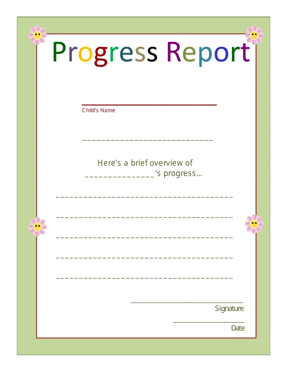 Child s Progress Report Template Fill Out Sign Online And Download PDF Templateroller Child s Progress Report Template Fill Out Sign Online And Download PDF Templateroller