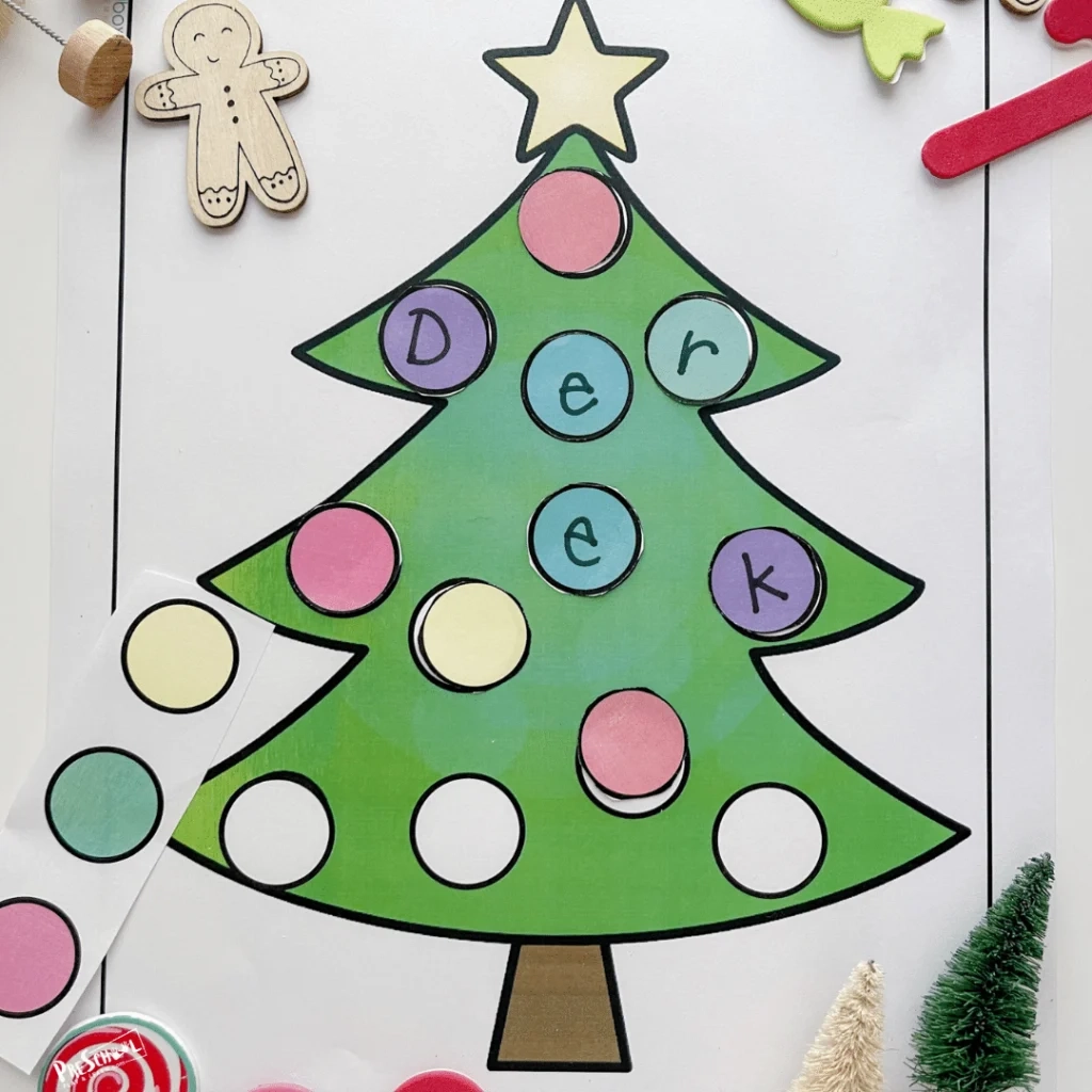 Christmas Name Craft And Activity For Preschoolers Christmas Name Craft And Activity For Preschoolers
