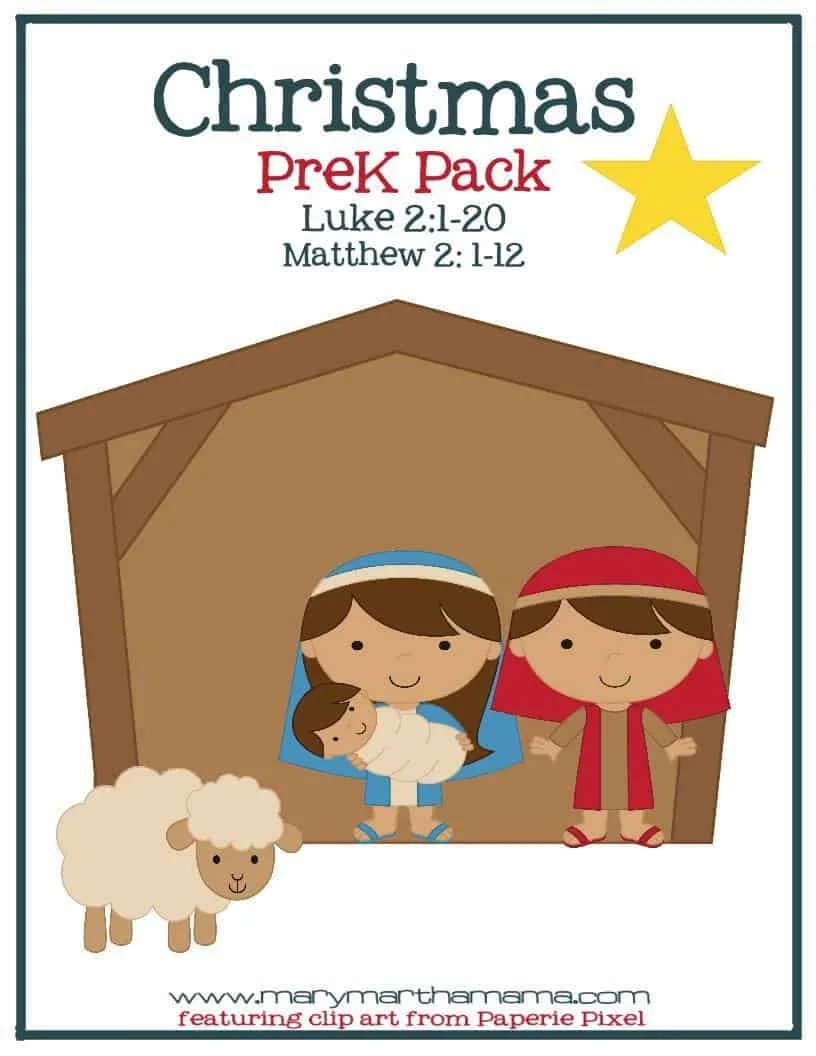 Christmas Worksheets For Preschoolers Jesus Birth Mary Martha Mama