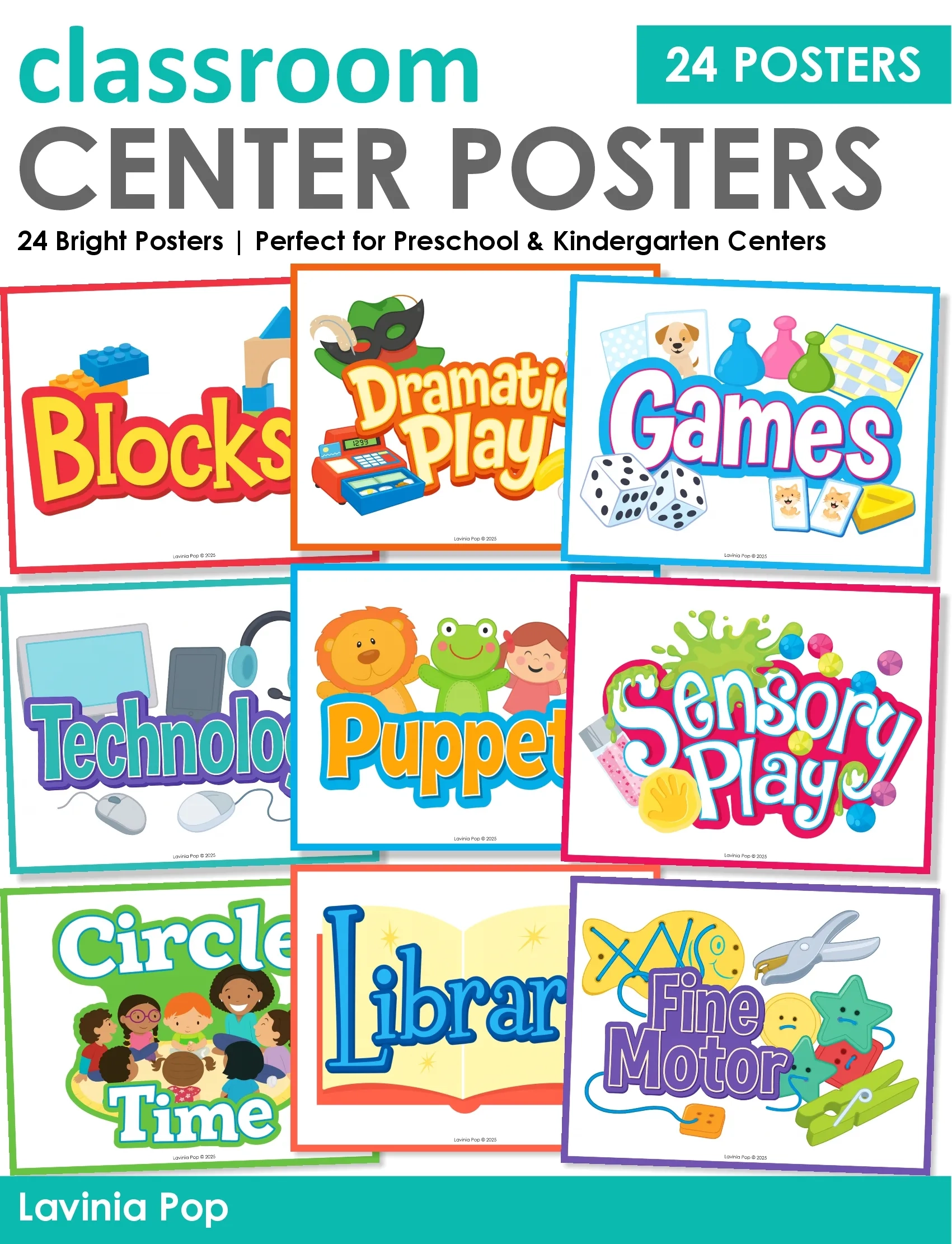 Classroom Center Posters For Preschool And Kindergarten Classroom Center Posters For Preschool And Kindergarten