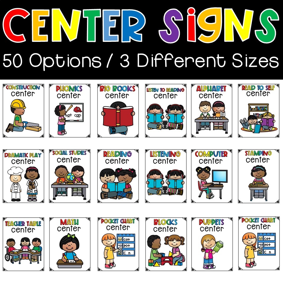 Classroom Center Signs And Posters Kreative In Kinder