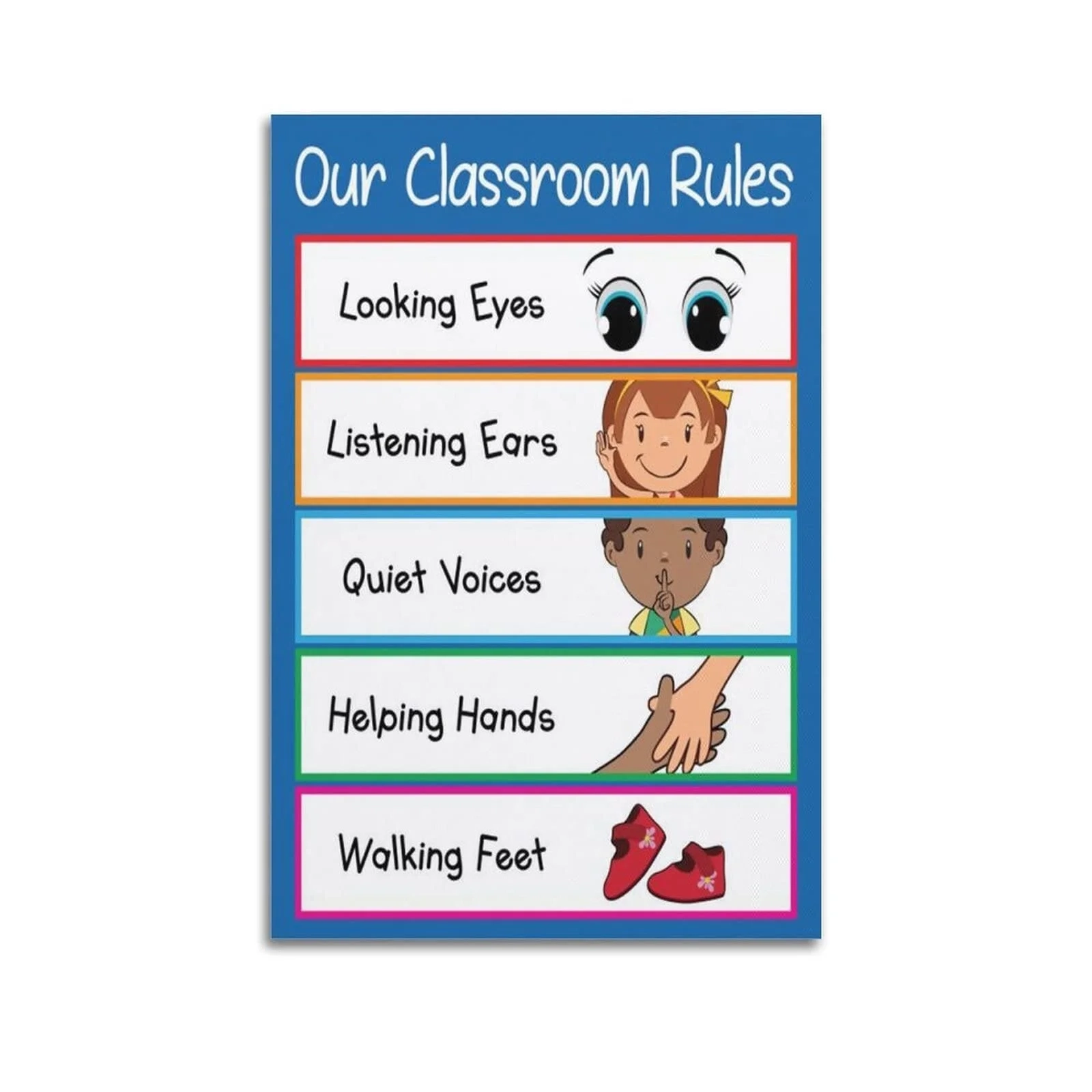 Classroom Posters Preschool Classroom Rules Classroom Rules Classroom Rules Poster Poster For Room Aesthetic Posters Prints On Canvas Wall Art Poster For Room Walmart