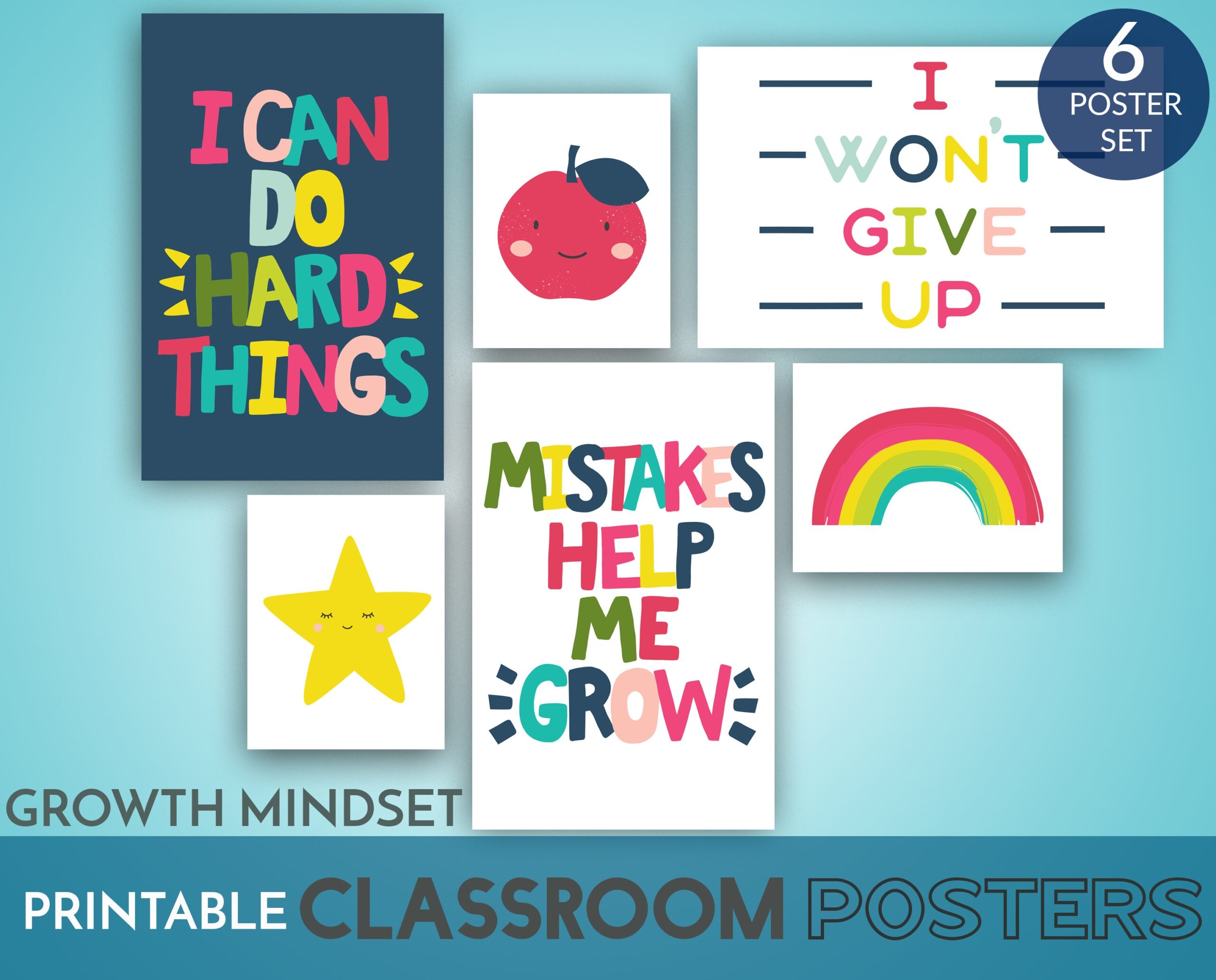Classroom Posters Printable Set Of 6 Growth Mindset For Early Years Preschool Kindergarten First Grade Classroom Decor Instant Download Etsy Classroom Posters Printable Set Of 6 Growth Mindset For Early Years Preschool Kindergarten First Grade Classroom Decor Instant Download Etsy
