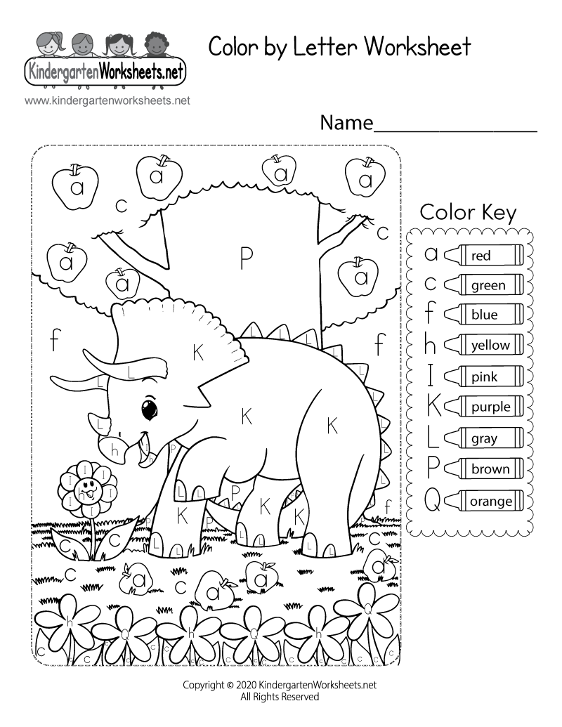 Color By Letter Worksheet Free Printable PDF