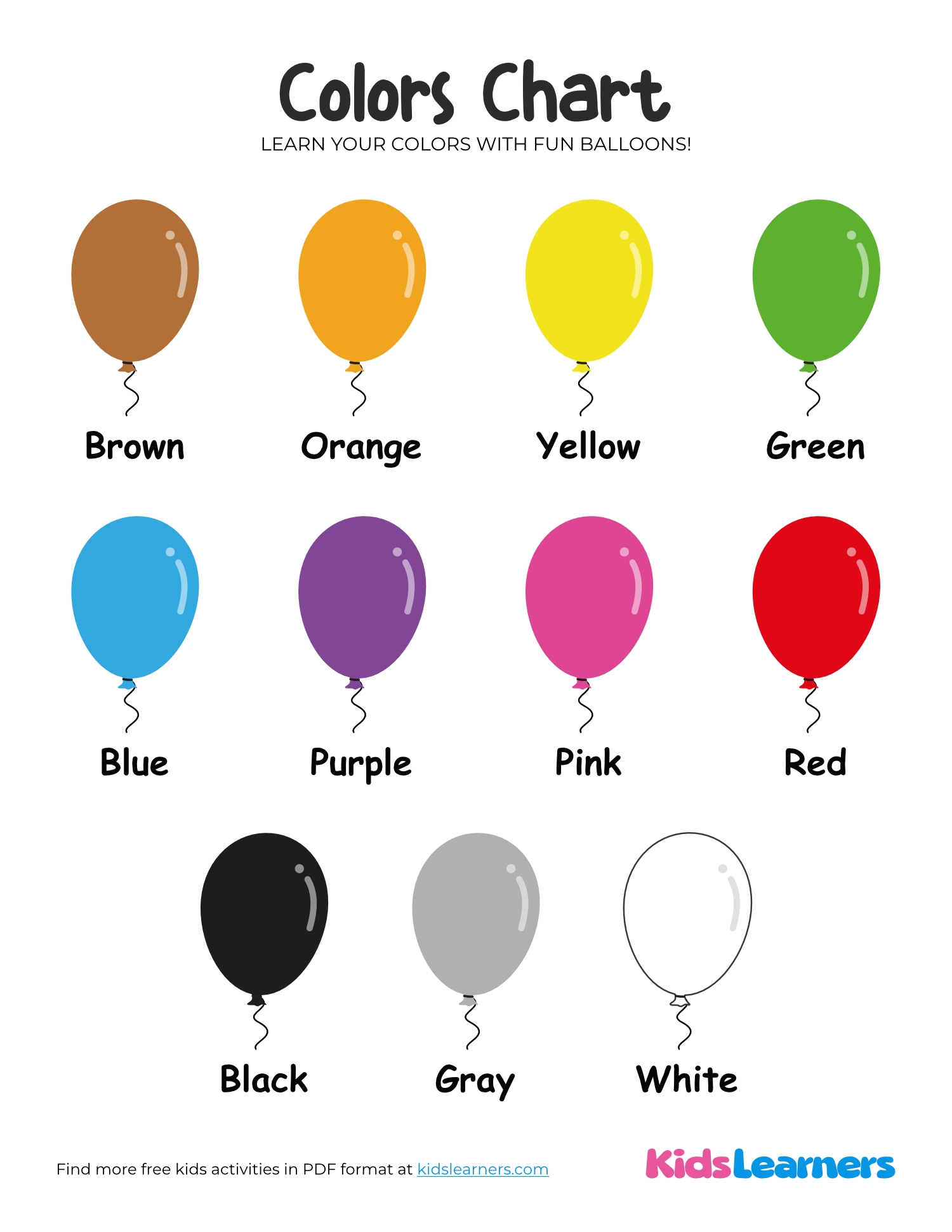 Color Chart For Kids