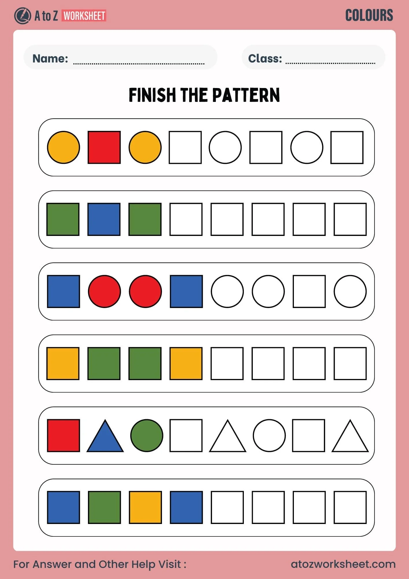 Colors Worksheet For Nursery And Kindergarten Free Printable PDF For Kids A To Z Worksheet