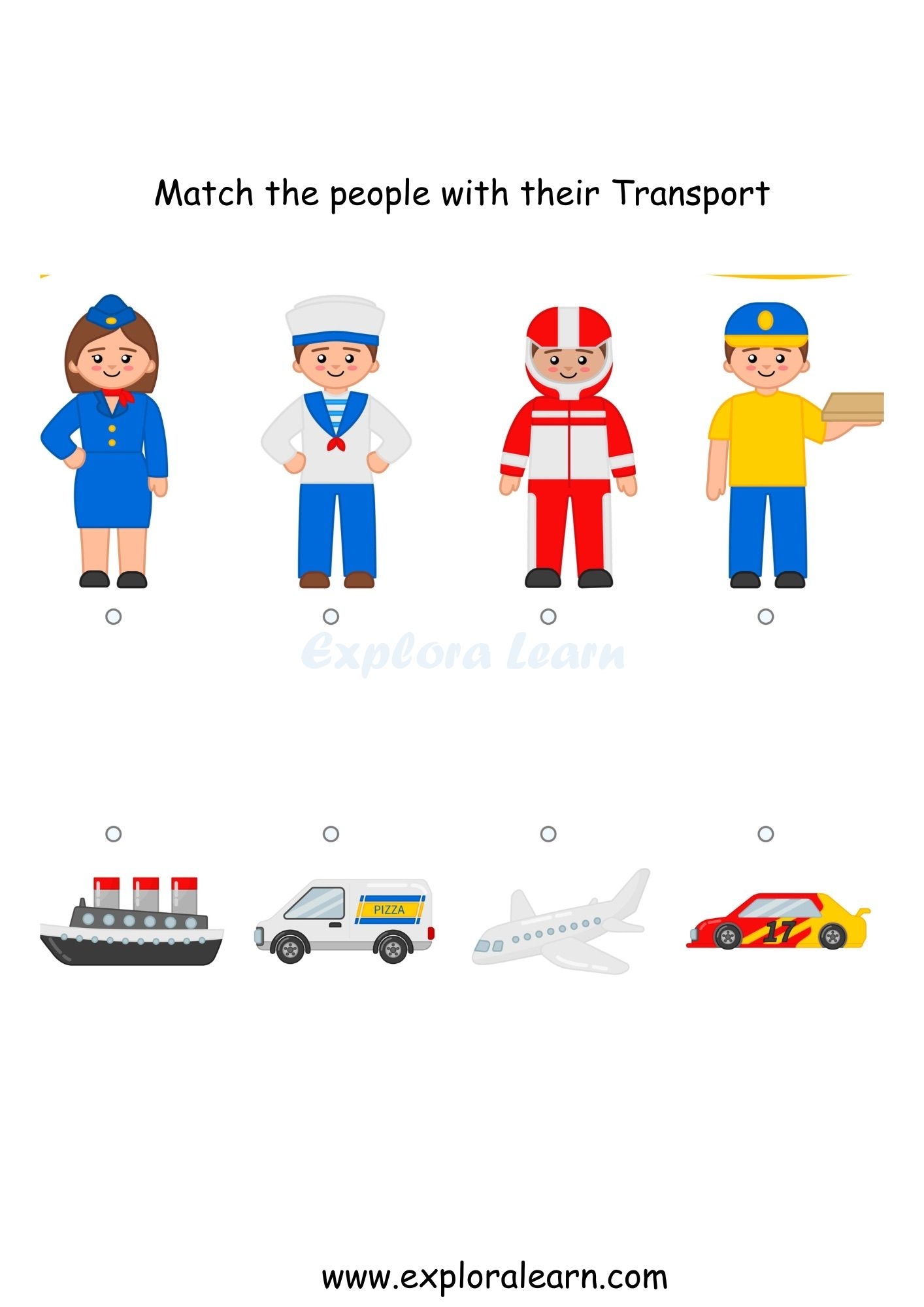 Community Helper Vehicles Worksheets For Preschool And Kindergarten 2 To 6 Years Kids