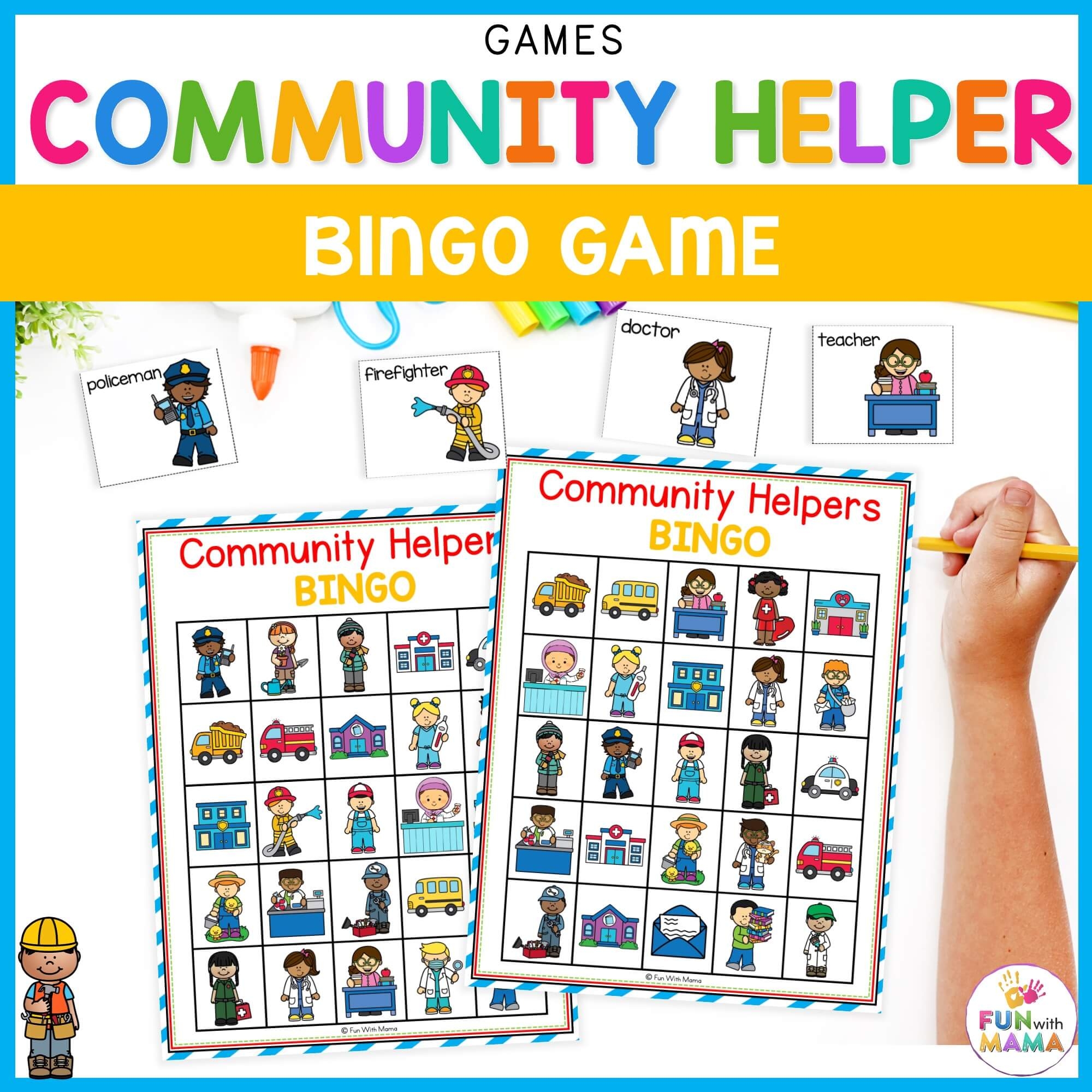 Community Helpers Bingo Fun With Mama